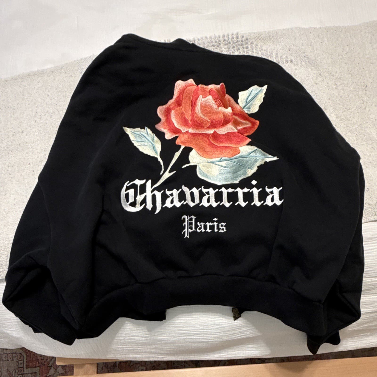 Willy Chavarria x Adidas Originals Rose Zip Hoodie Black - Thumbnail 3