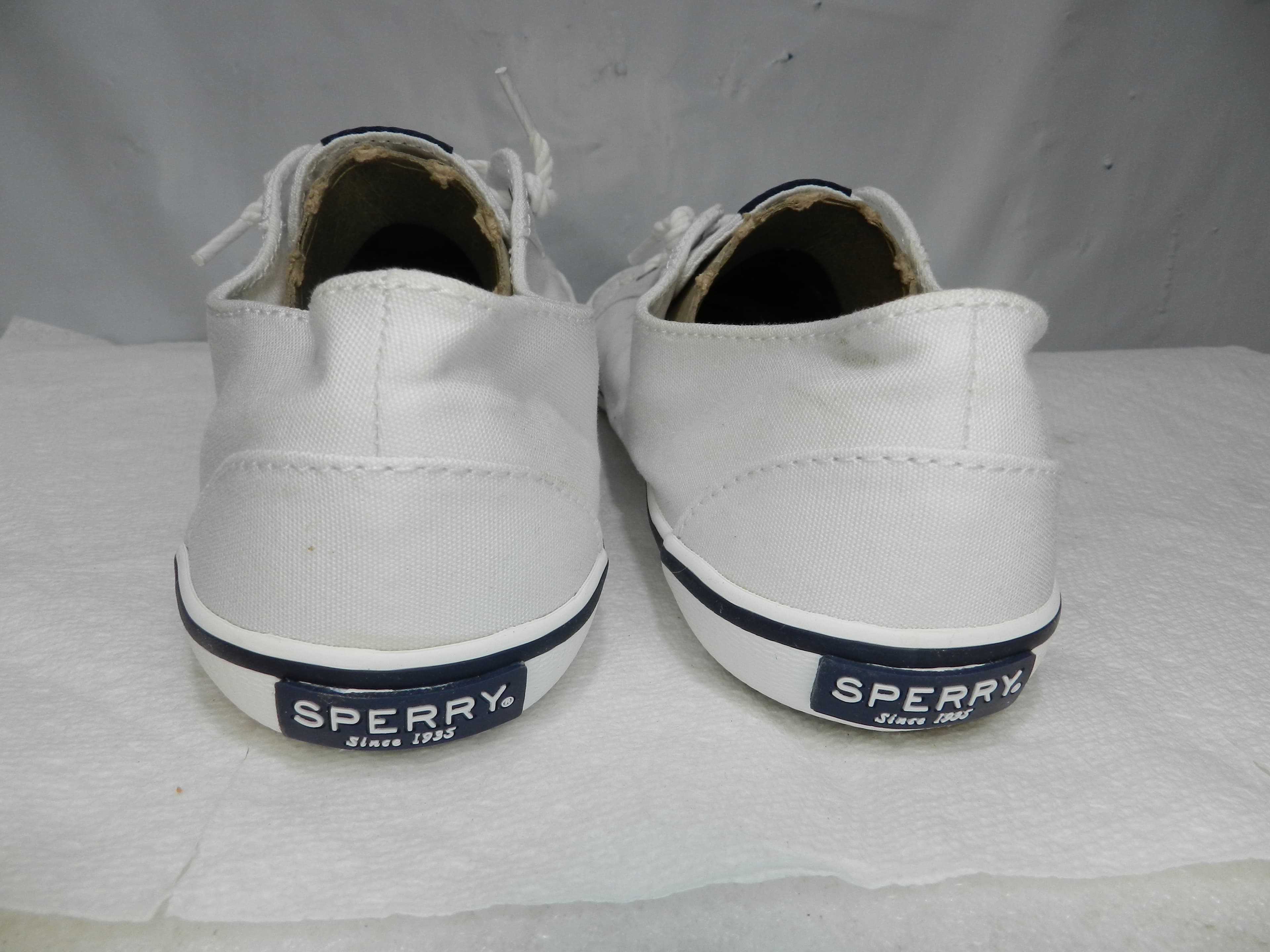 SPERRY Top-Sider Seacoast White Canvas Fashion Boat Sneakers SZ 8  N72 - Thumbnail 4