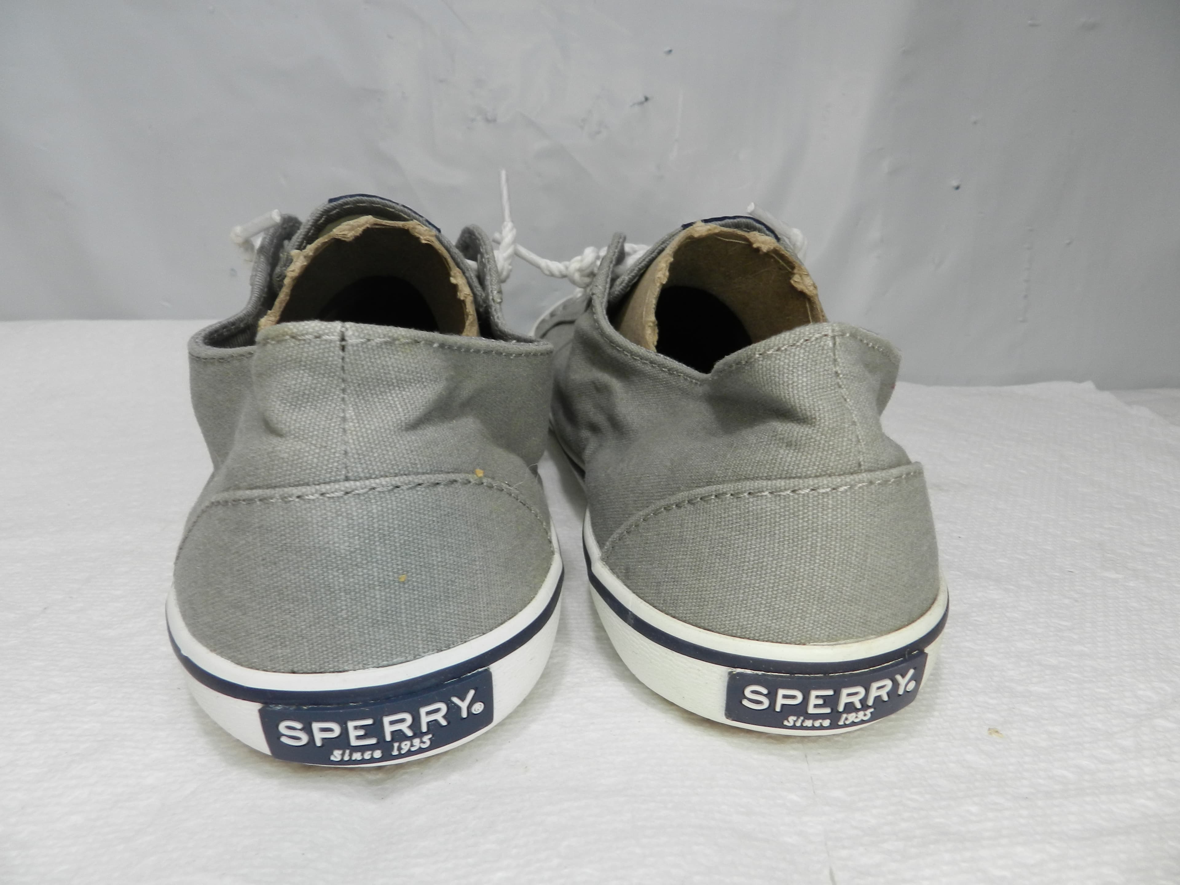 SPERRY Top-Sider Seacoast Gray Canvas Fashion Boat Sneakers Size 8  N73 - Thumbnail 3
