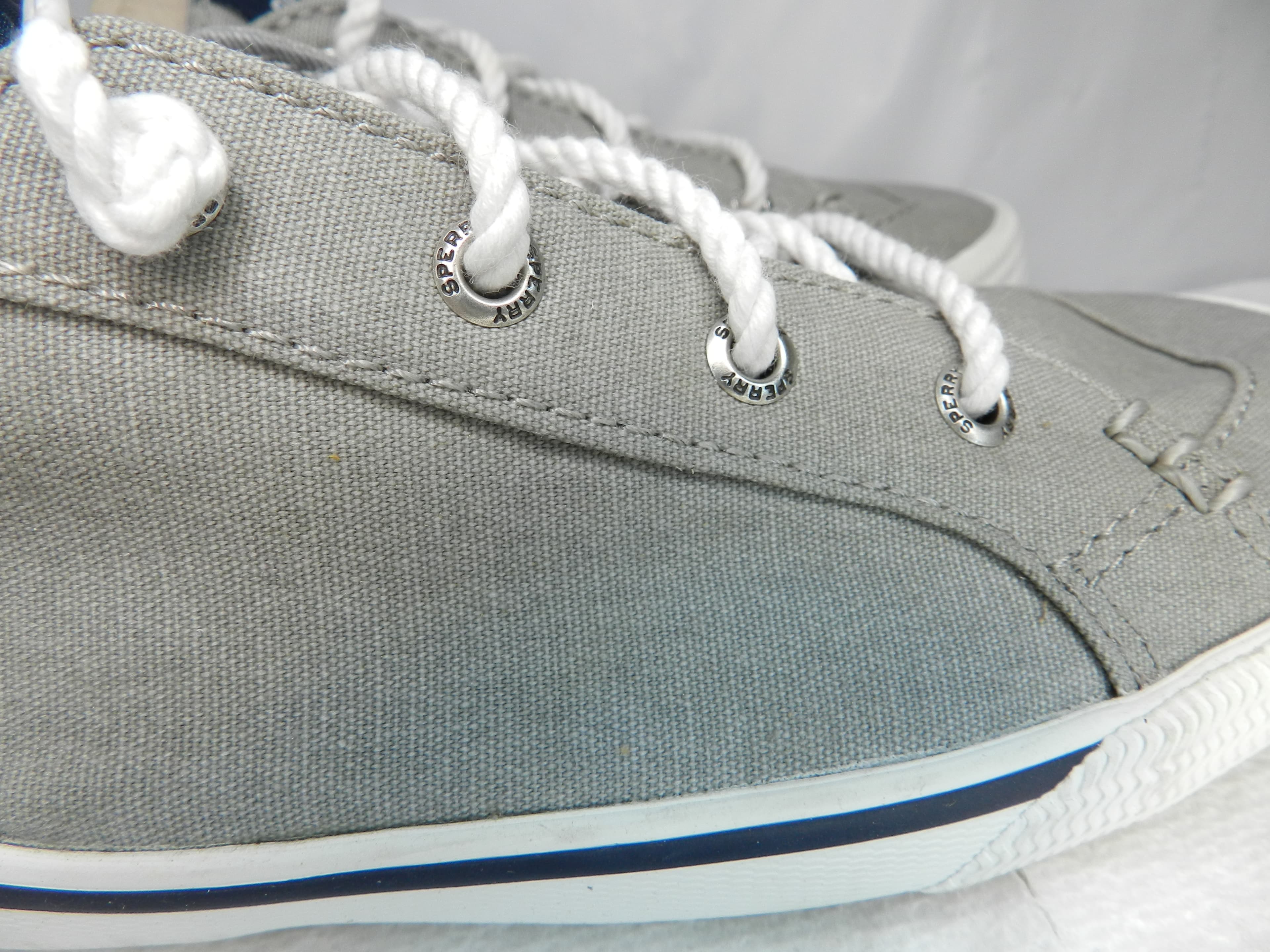SPERRY Top-Sider Seacoast Gray Canvas Fashion Boat Sneakers Size 8  N73 - Thumbnail 5