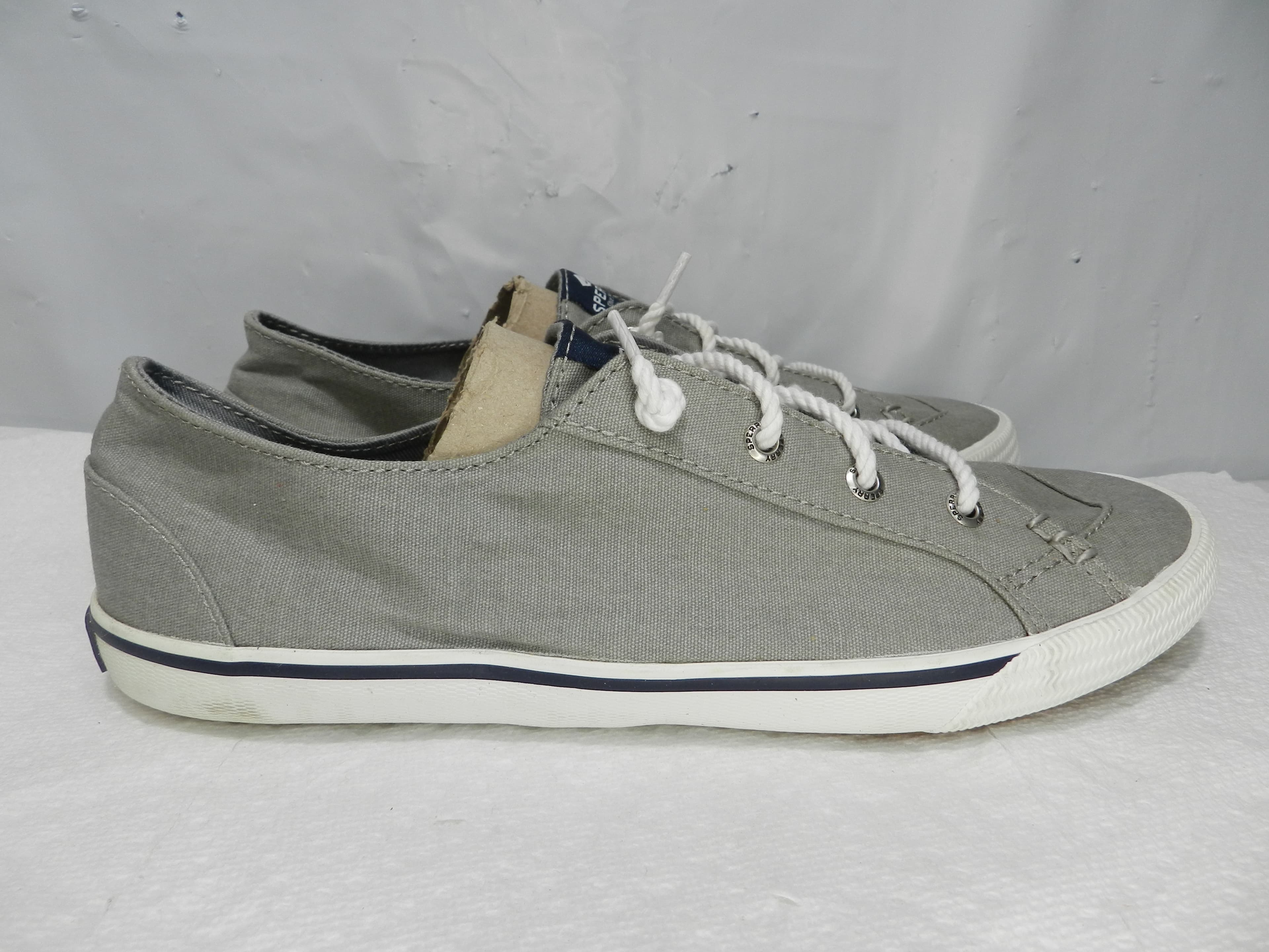 SPERRY Top-Sider Seacoast Gray Canvas Fashion Boat Sneakers Size 8  N73