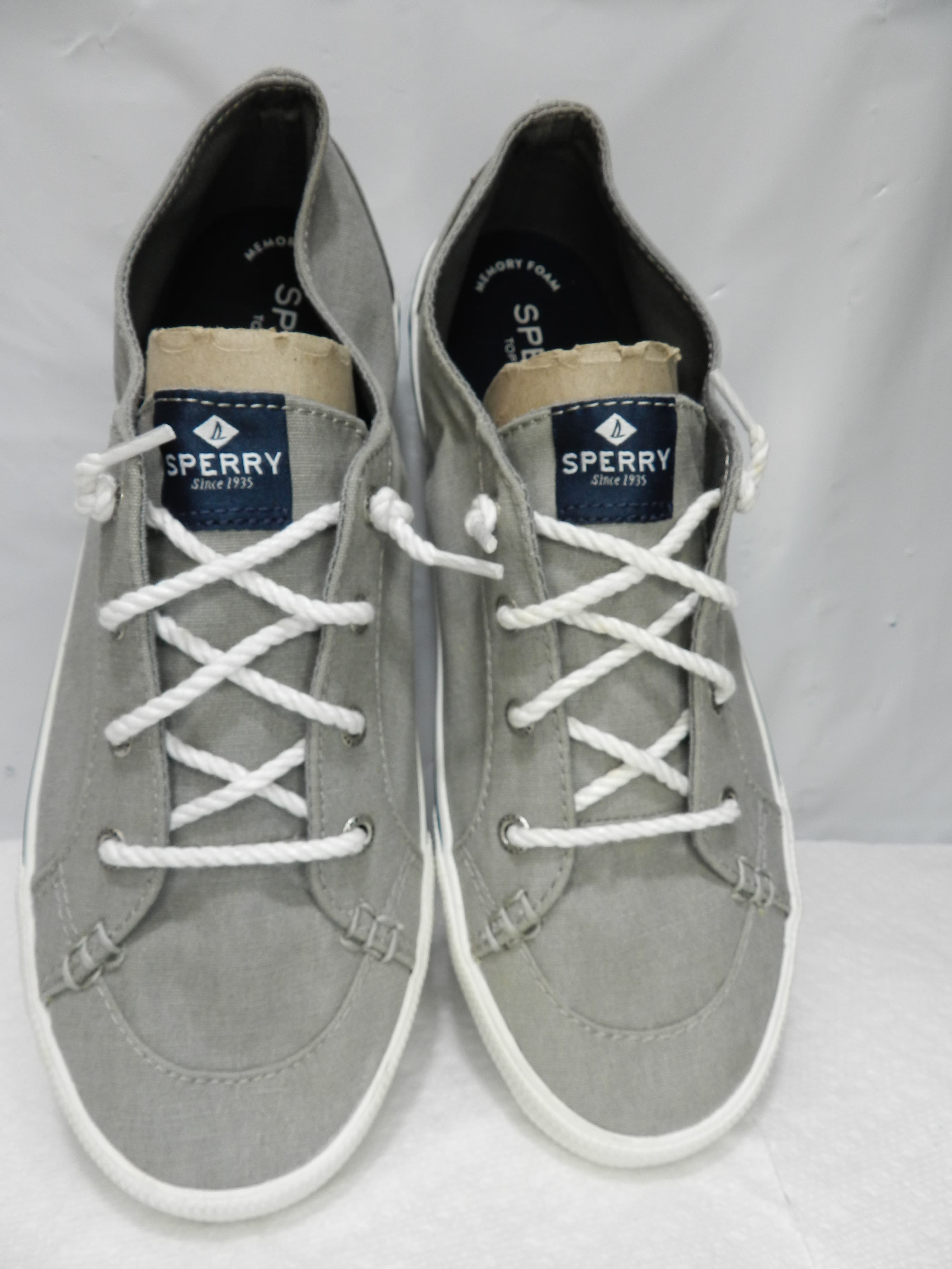 SPERRY Top-Sider Seacoast Gray Canvas Fashion Boat Sneakers Size 8  N73 - Thumbnail 2
