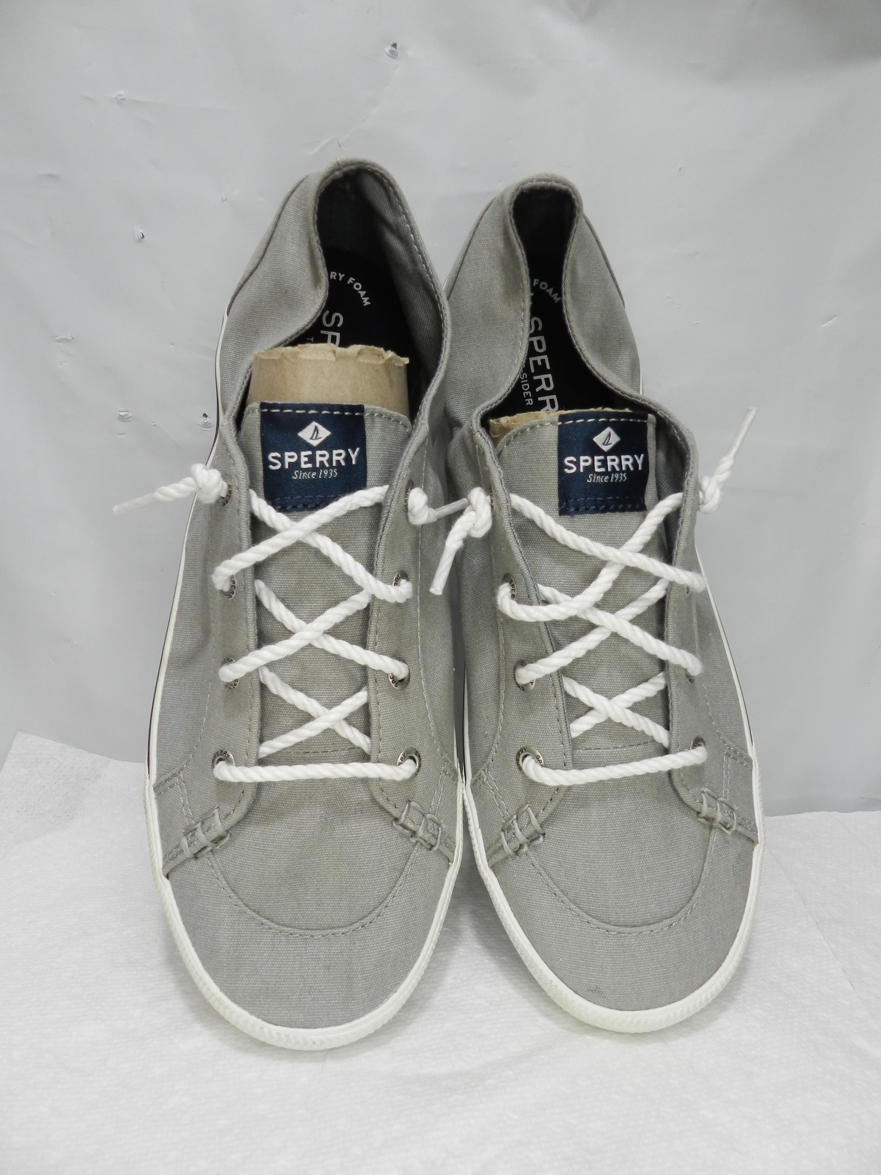 SPERRY Top-Sider Seacoast Gray Canvas Fashion Boat Sneakers 8.5  N74 - Thumbnail 4