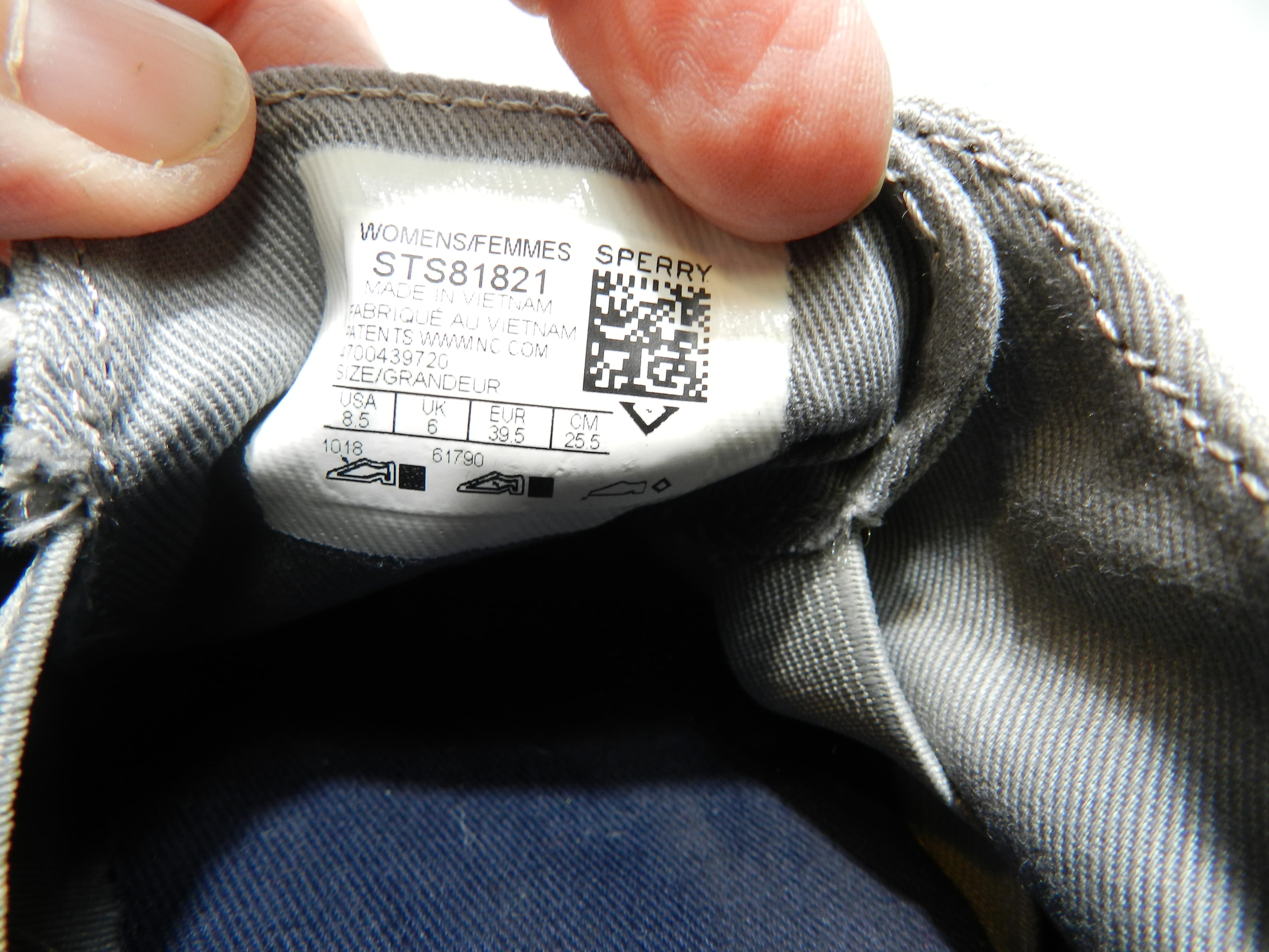 SPERRY Top-Sider Seacoast Gray Canvas Fashion Boat Sneakers 8.5  N74 - Thumbnail 5