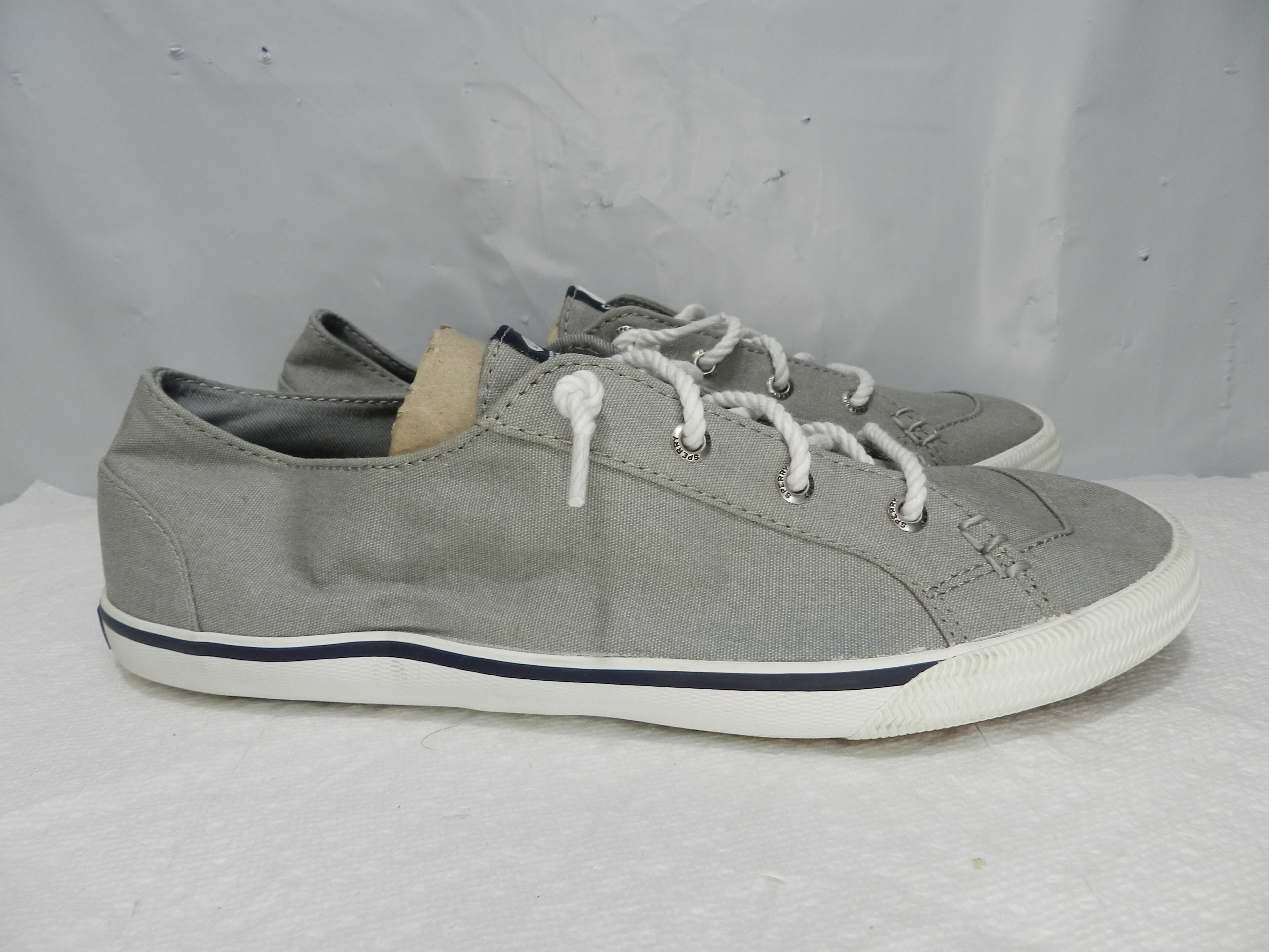 SPERRY Top-Sider Seacoast Gray Canvas Fashion Boat Sneakers 8.5  N74 - Thumbnail 6