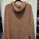 Natural Reflections Heathered Beige Chunky Knit Cowl Neck Sweater - Thumbnail 6