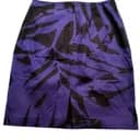Express Blue and Black Pencil Skirt Knee-Length Casual - Thumbnail 5