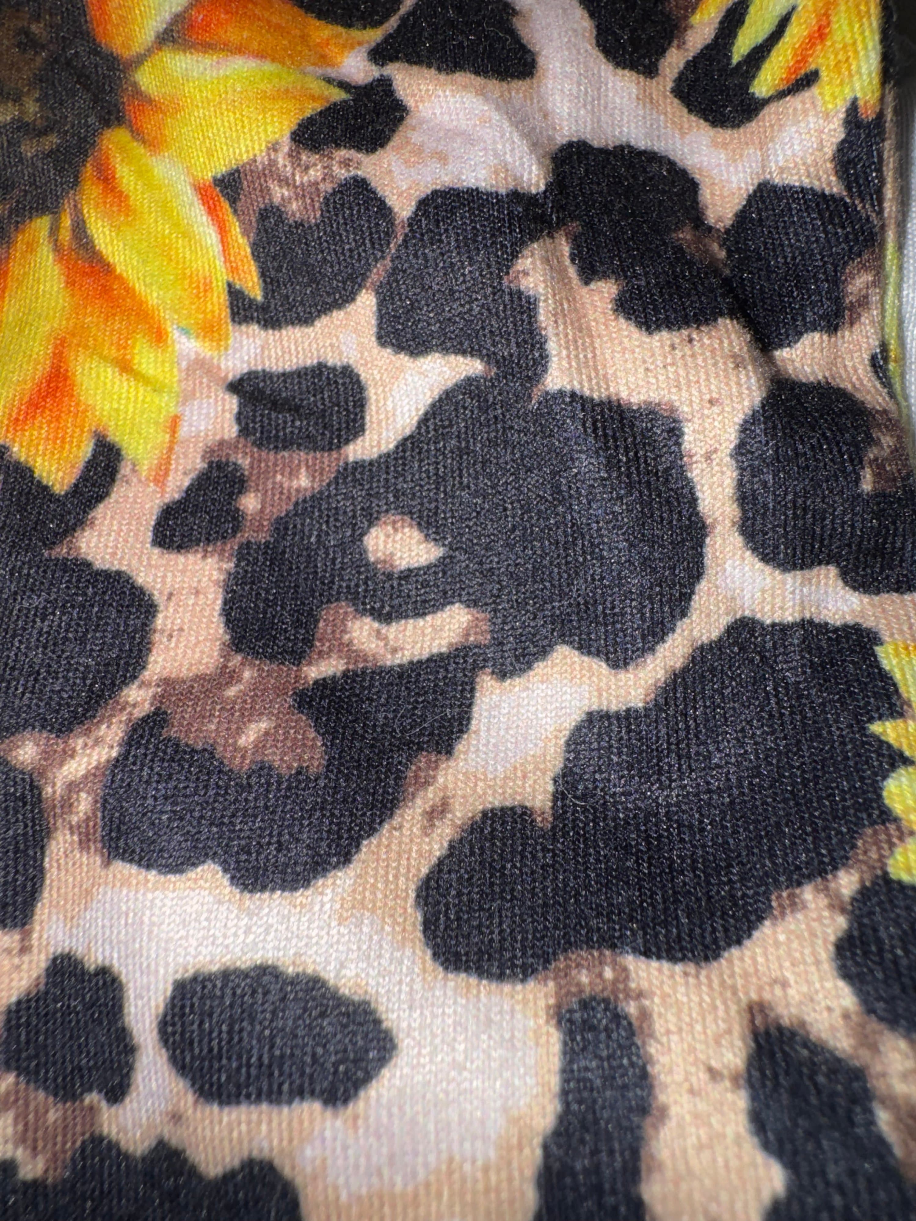 Sunflower Leopard Baby Outfit with Headbands - Thumbnail 5