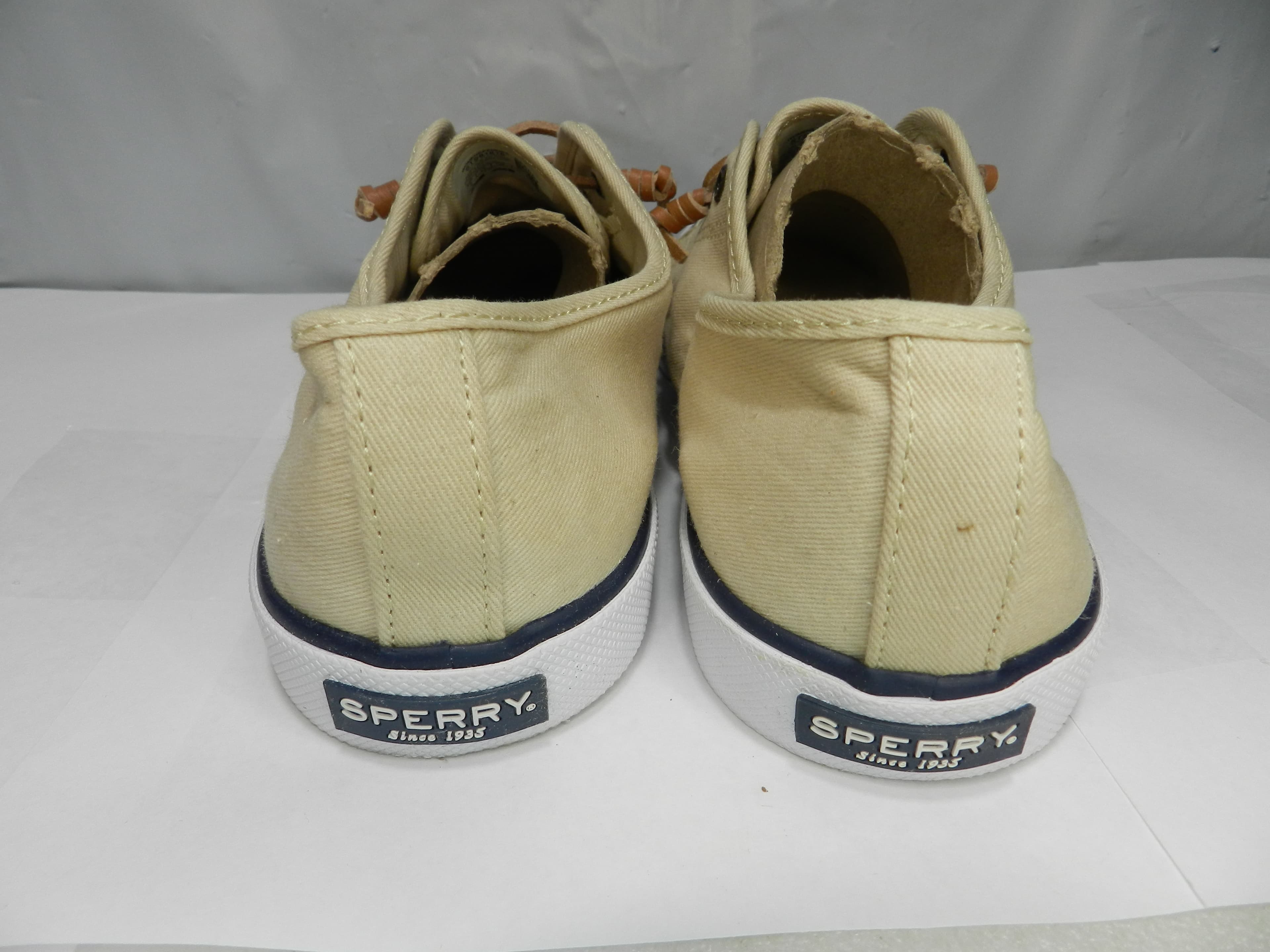 Sperry Top Sider Womens Pier View Sneakers Tan Canvas STS81816 Sz 8 N81 - Thumbnail 2