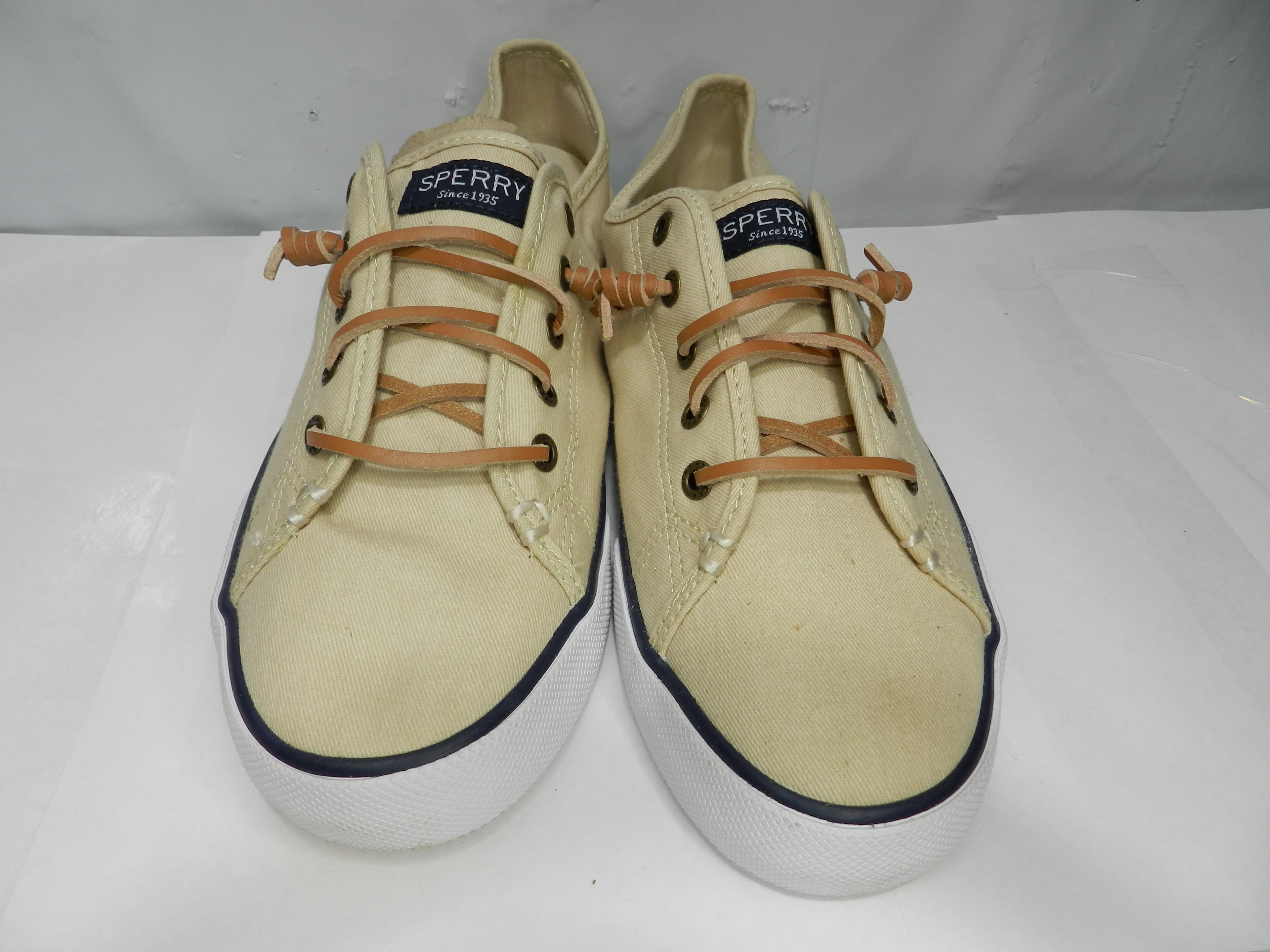 Sperry Top Sider Womens Pier View Sneakers Tan Canvas STS81816 Sz 8 N81 - Thumbnail 4