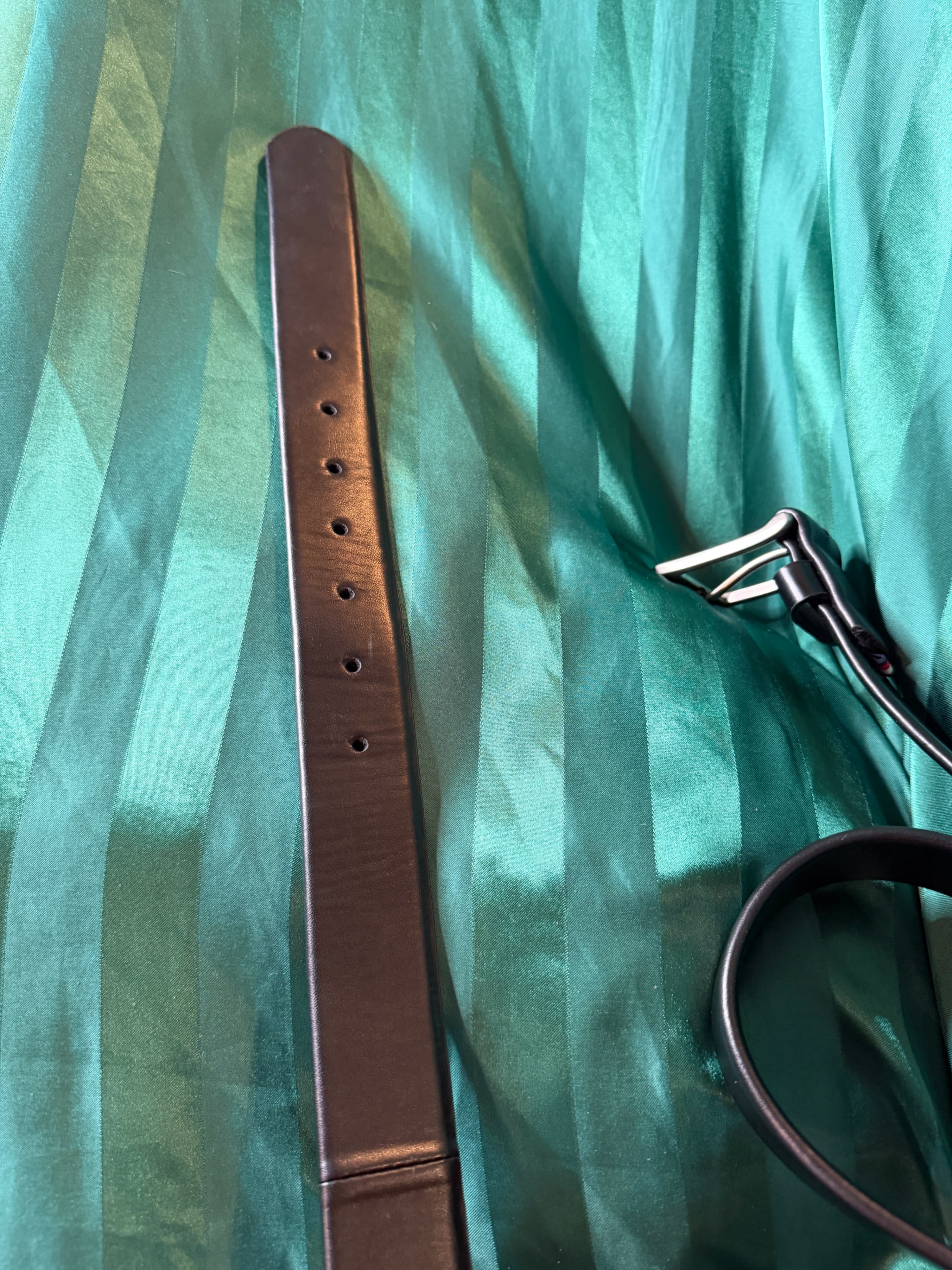 Tommy Hilfiger Black Leather Belt Size 50-52 - Thumbnail 7