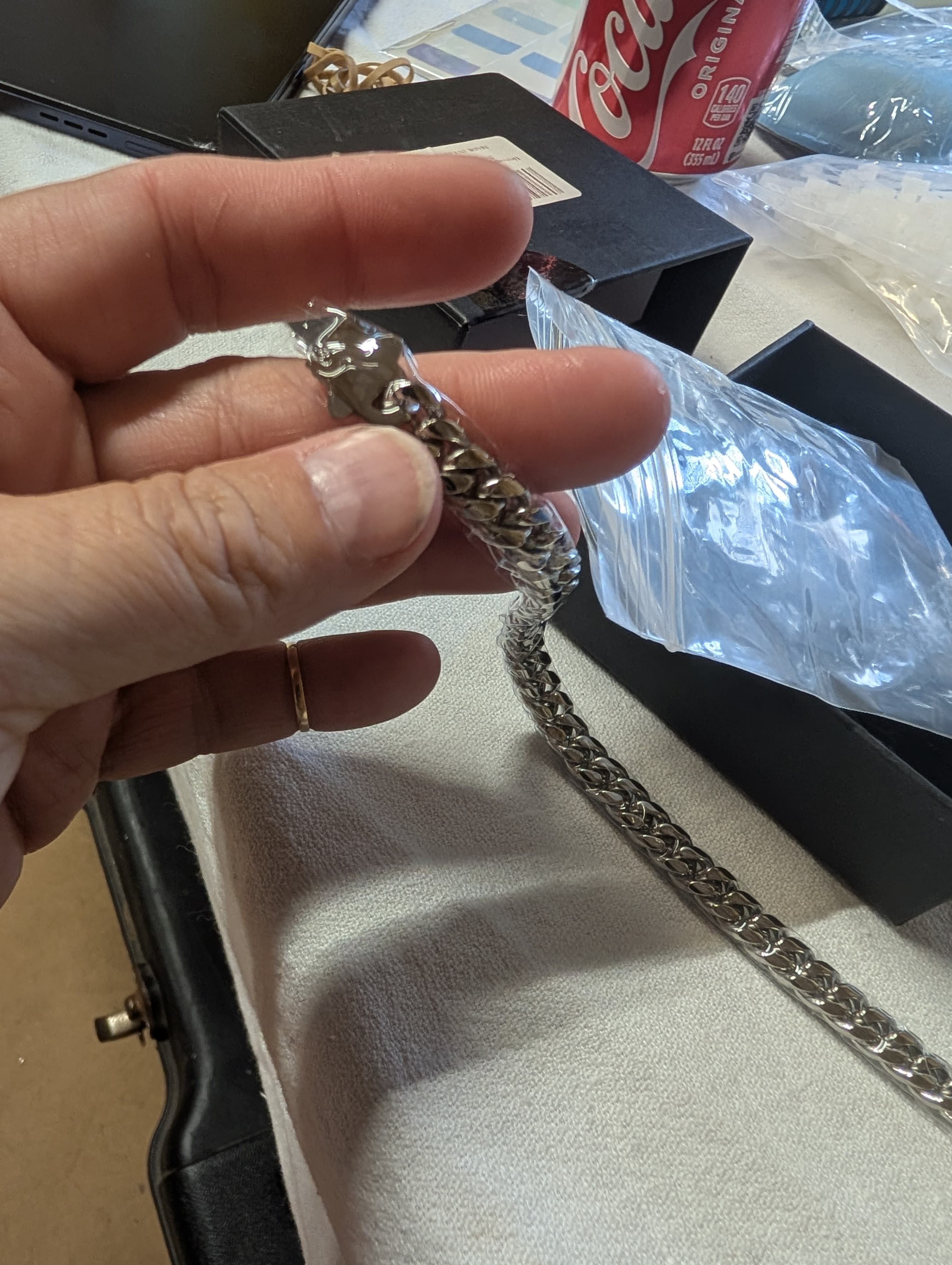 Sterling Silver Chain Bracelet with Box - Thumbnail 3