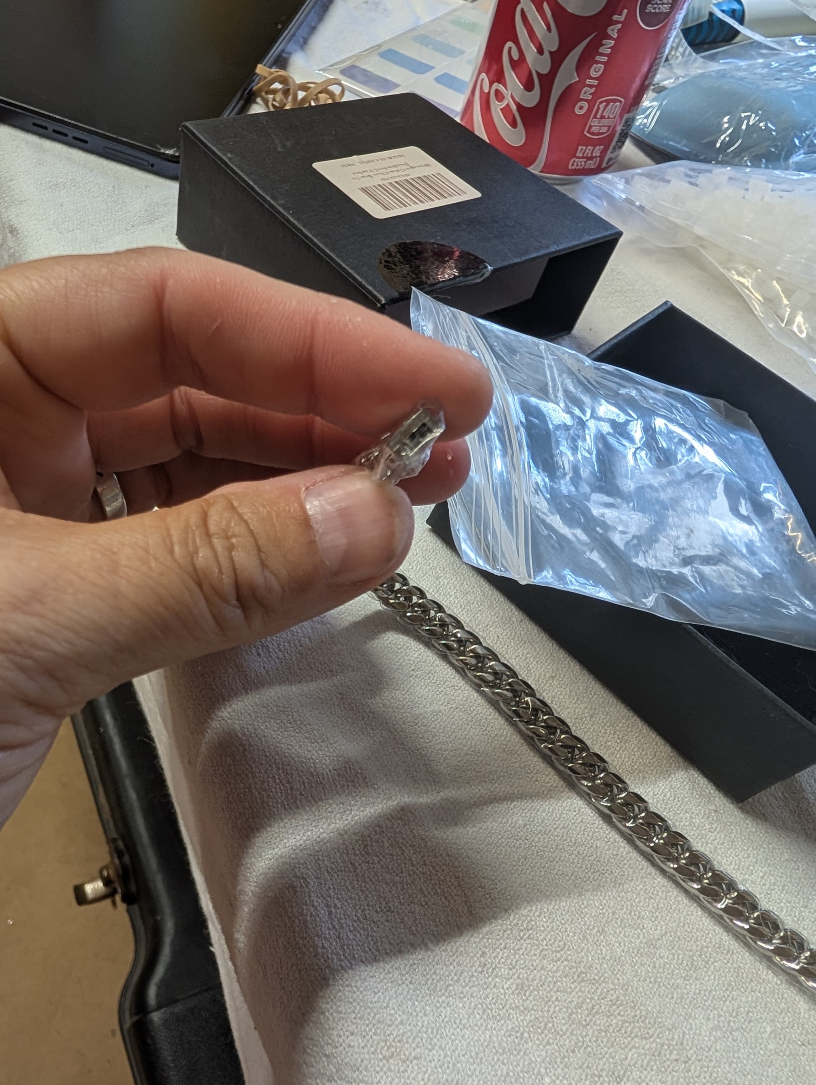 Sterling Silver Chain Bracelet with Box - Thumbnail 4