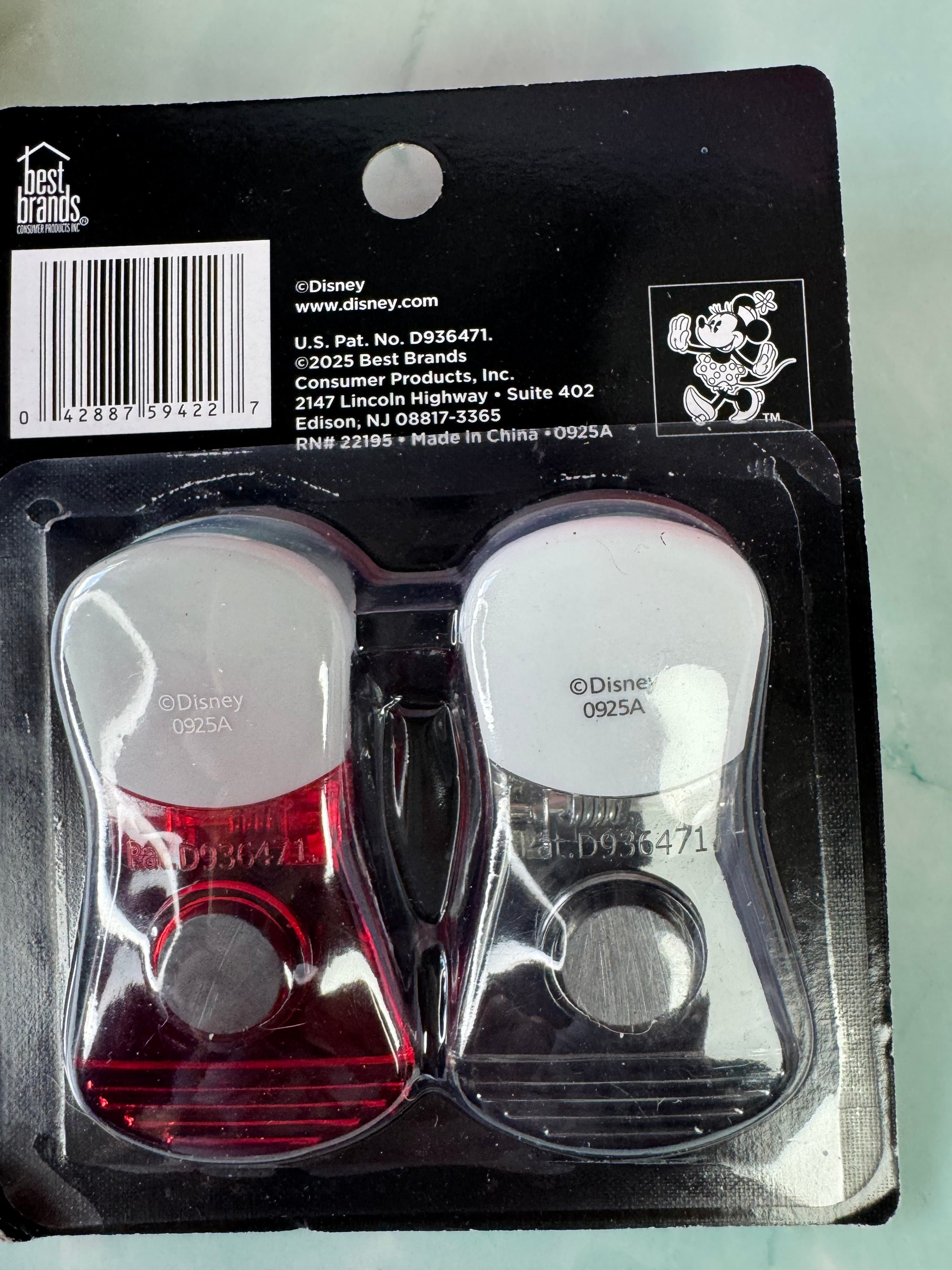 ★ Disney Minnie Mouse Magnetic Bag Clips 2 Pack Kitchen Food Sealer - Thumbnail 2