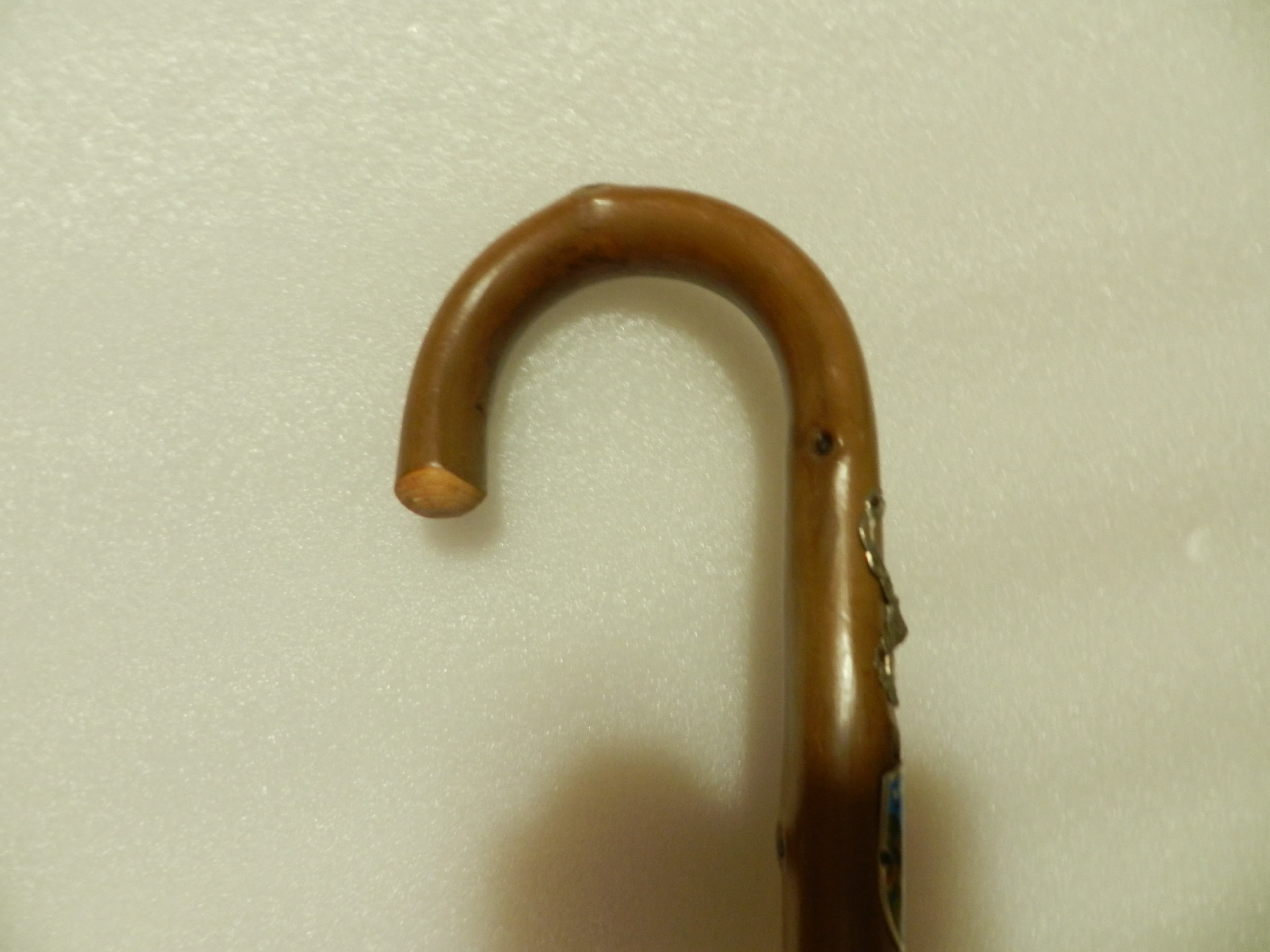 Vintage German Walking Stick Cane (Wanderstock) w/ Badges 36" (N85J) - Thumbnail 2