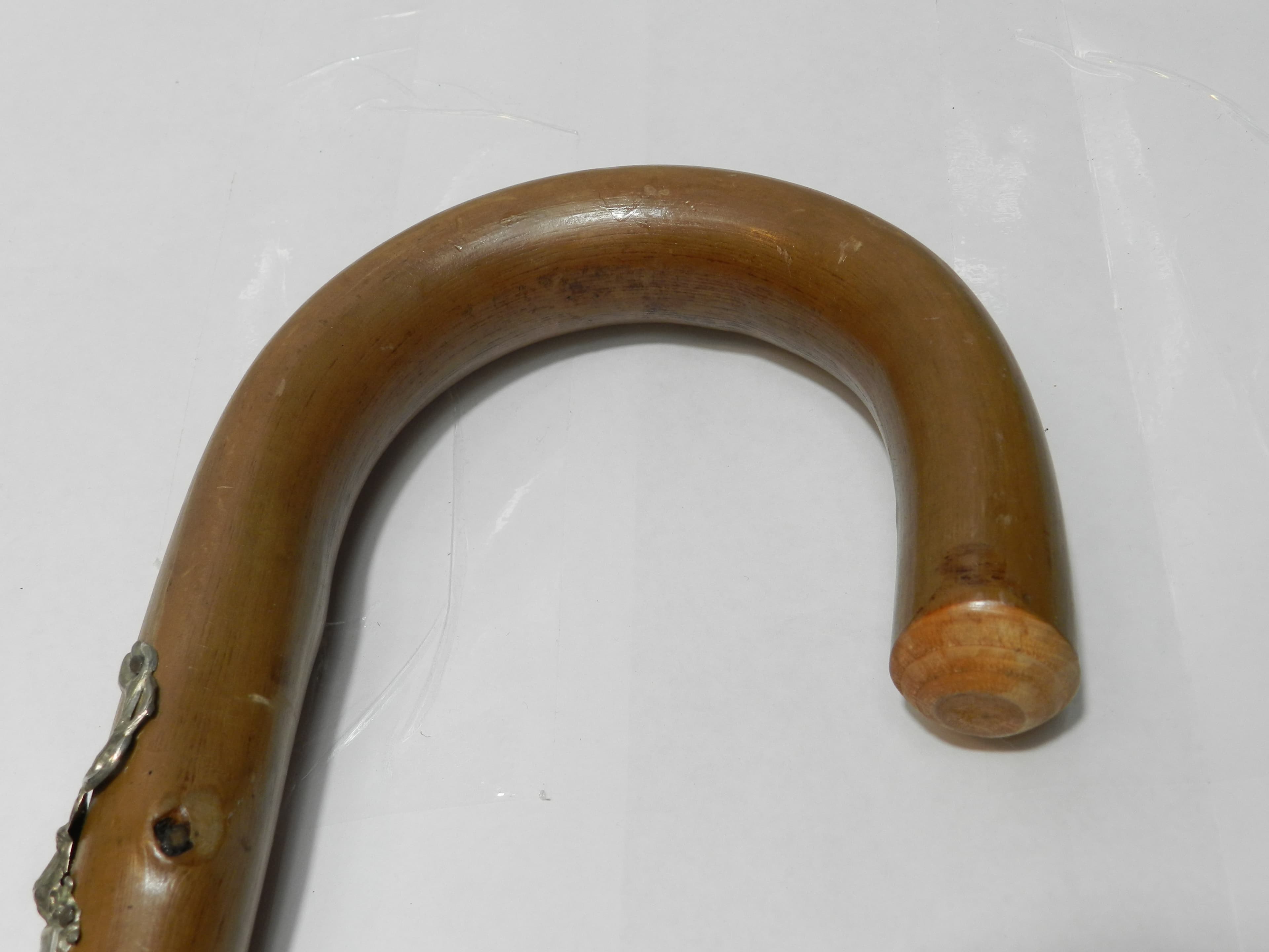 Vintage German Walking Stick Cane (Wanderstock) w/ Badges 36" (N85J) - Thumbnail 3