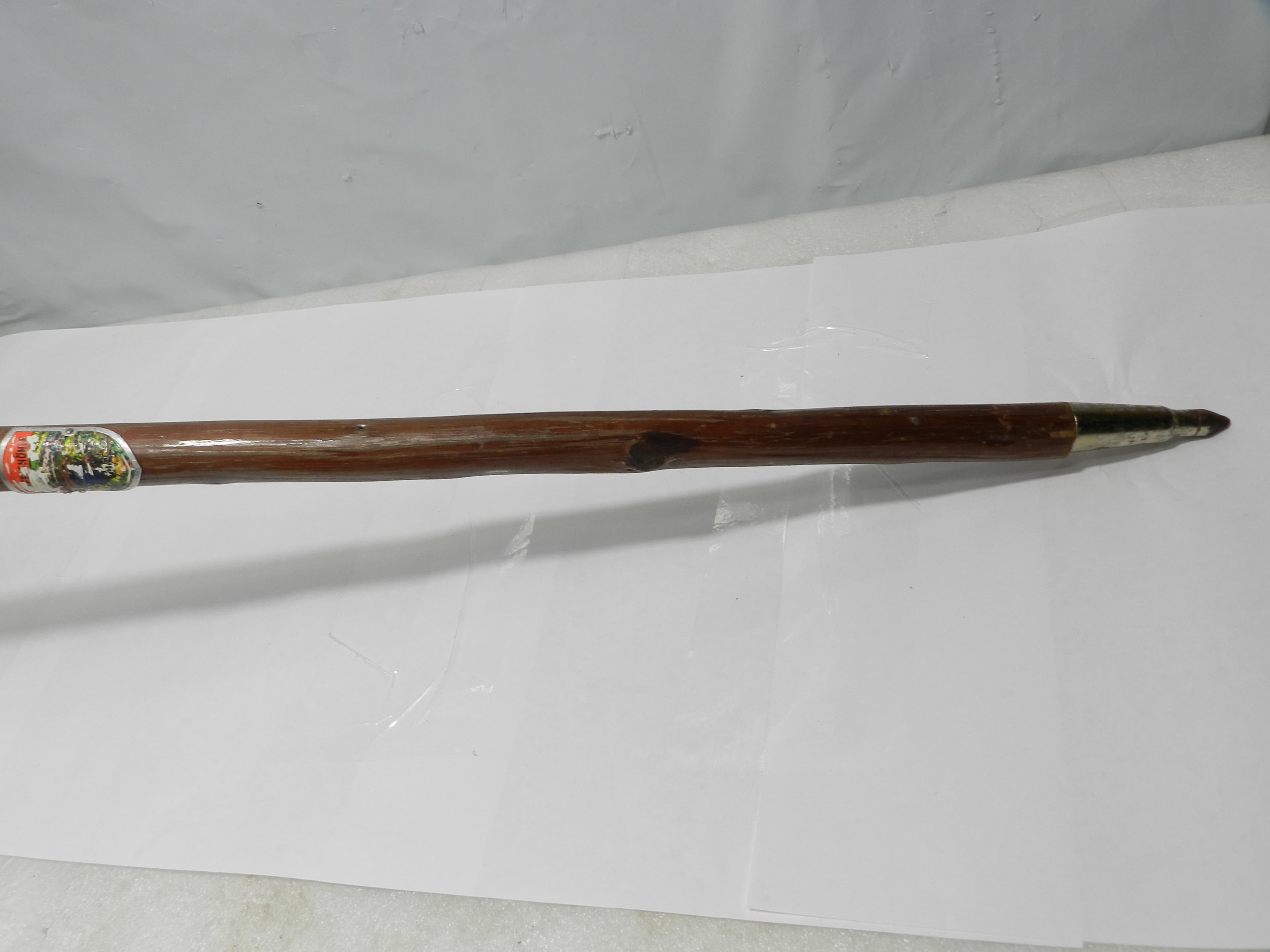 Vintage German Ice Pick Walking Stick Cane (Wanderstock) w/ Badges 32"  N86J - Thumbnail 3