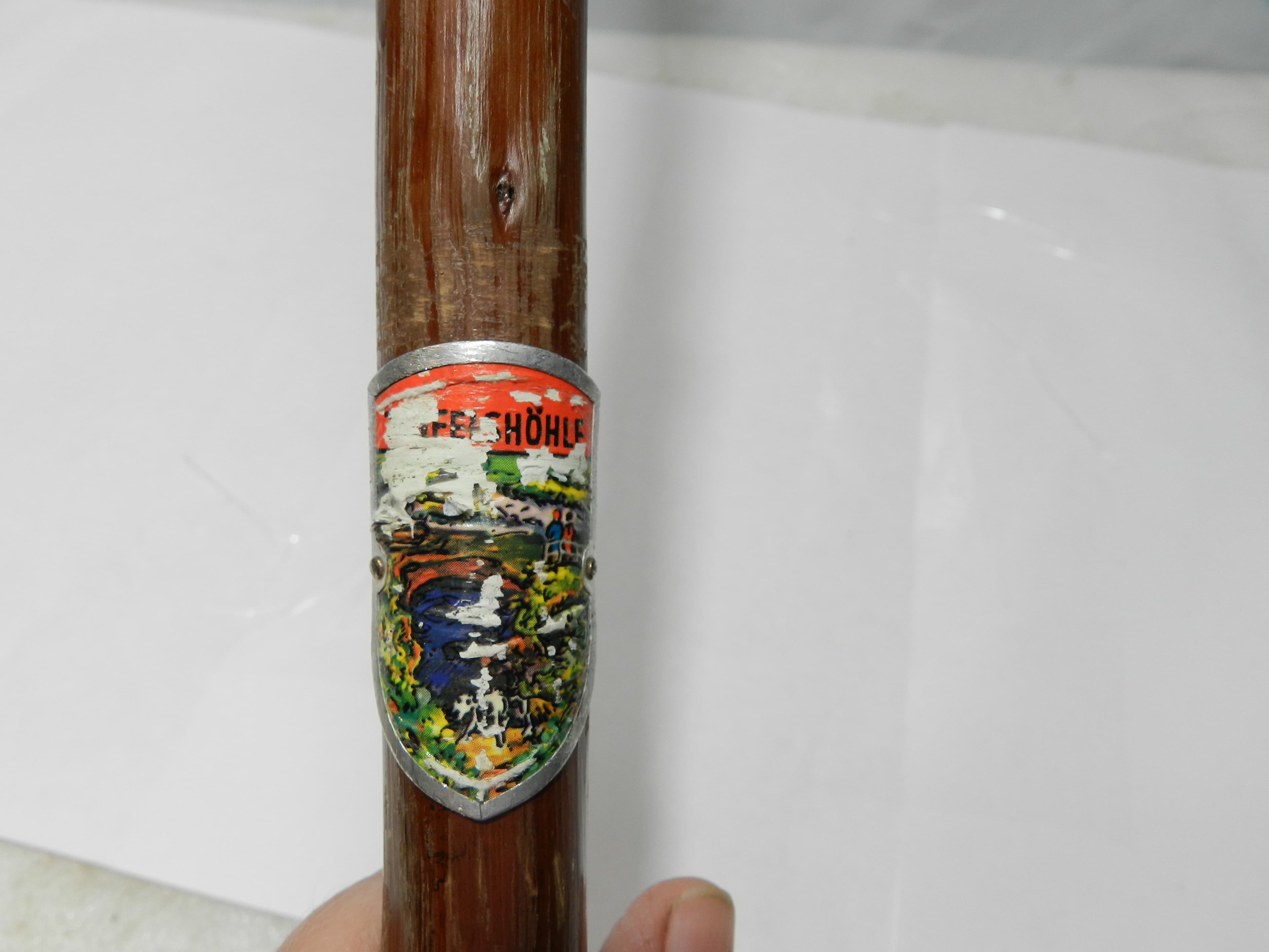 Vintage German Ice Pick Walking Stick Cane (Wanderstock) w/ Badges 32"  N86J - Thumbnail 10