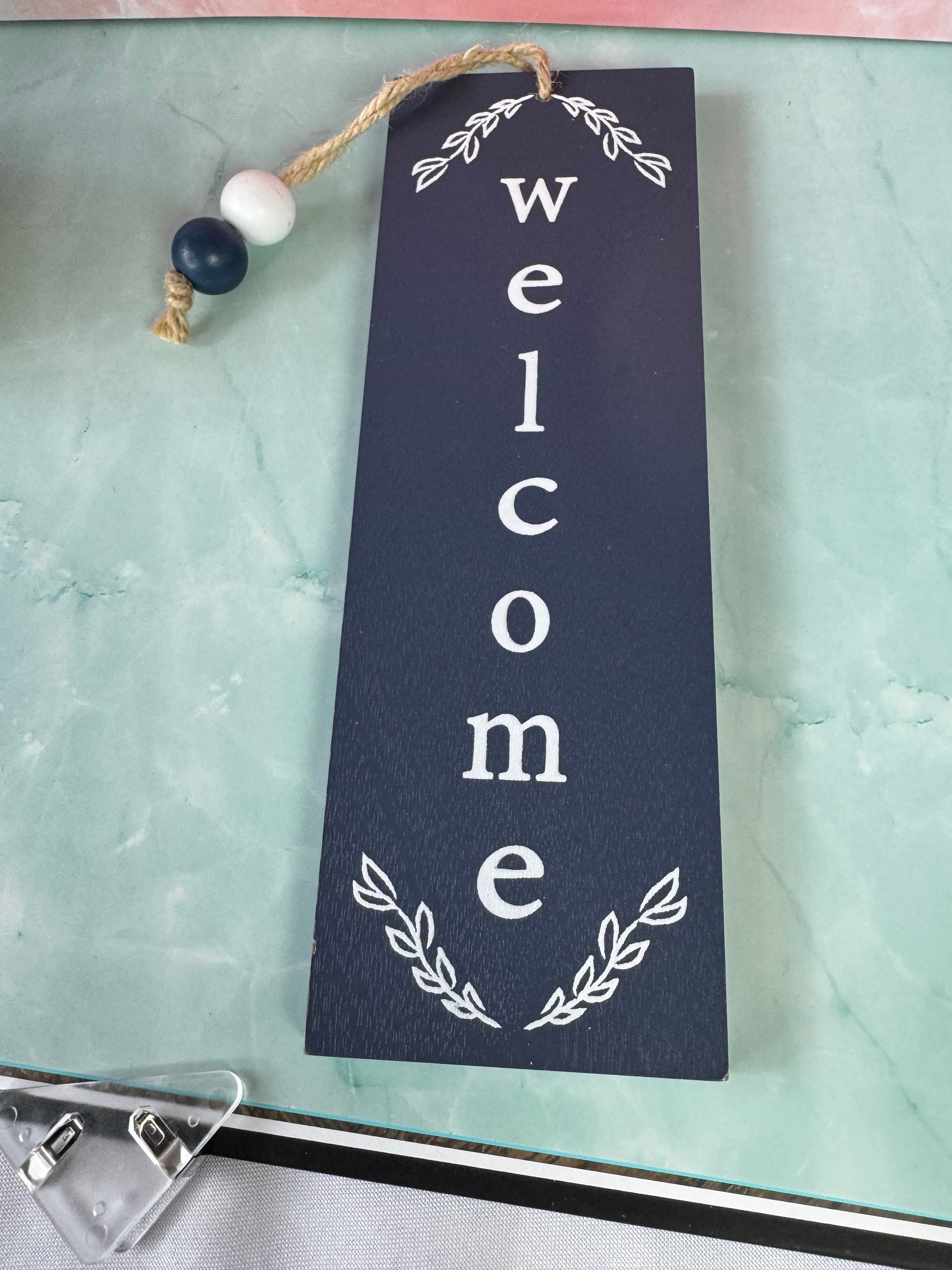 Hobby Lobby Welcome Sign with Beads