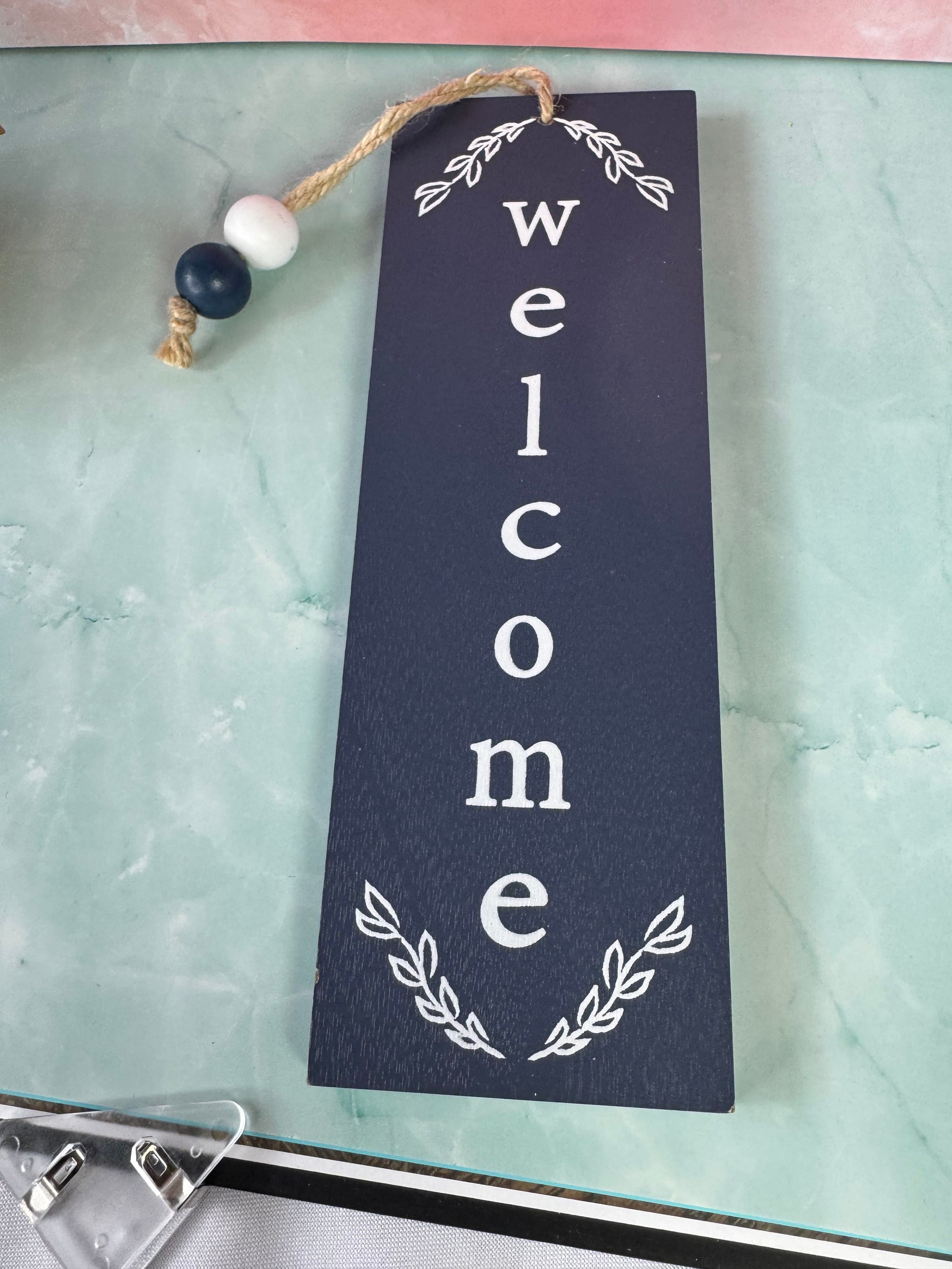 Hobby Lobby Welcome Sign with Beads - Thumbnail 2
