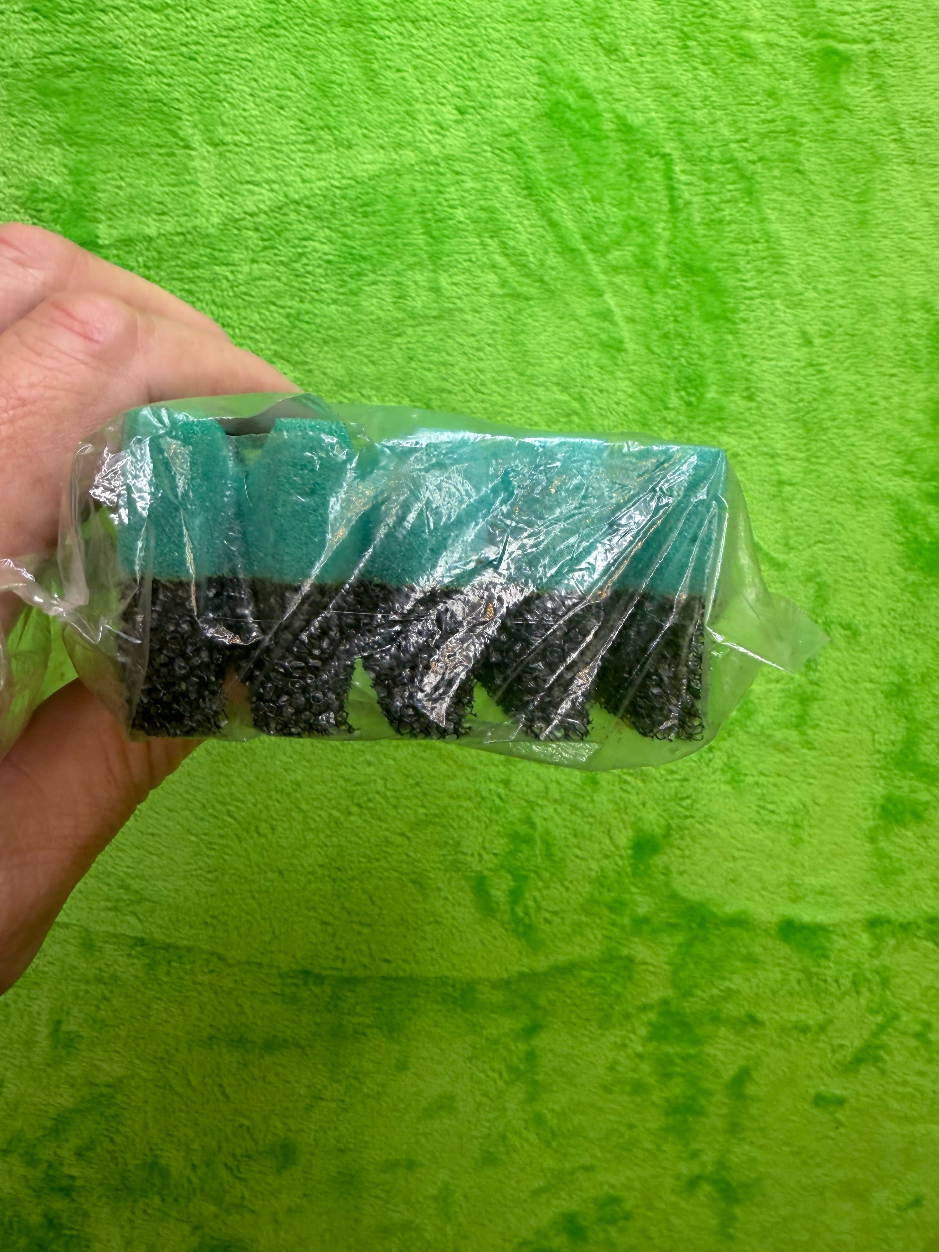 New Dual-Layer Aquarium Filter Sponge Teal + Black Mechanical Bio Single Piece - Thumbnail 3
