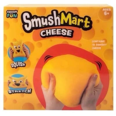RMS Crazy Fun SmushMart Cheese 5" Squishy Viral TikTok Sensory Fidget Toy - Thumbnail 2