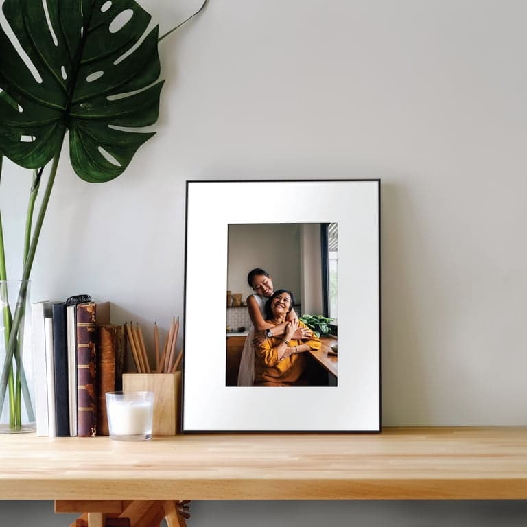 Mainstays 8x10 Matted to 5x7 Front Loading Picture Frame  Black - Thumbnail 5