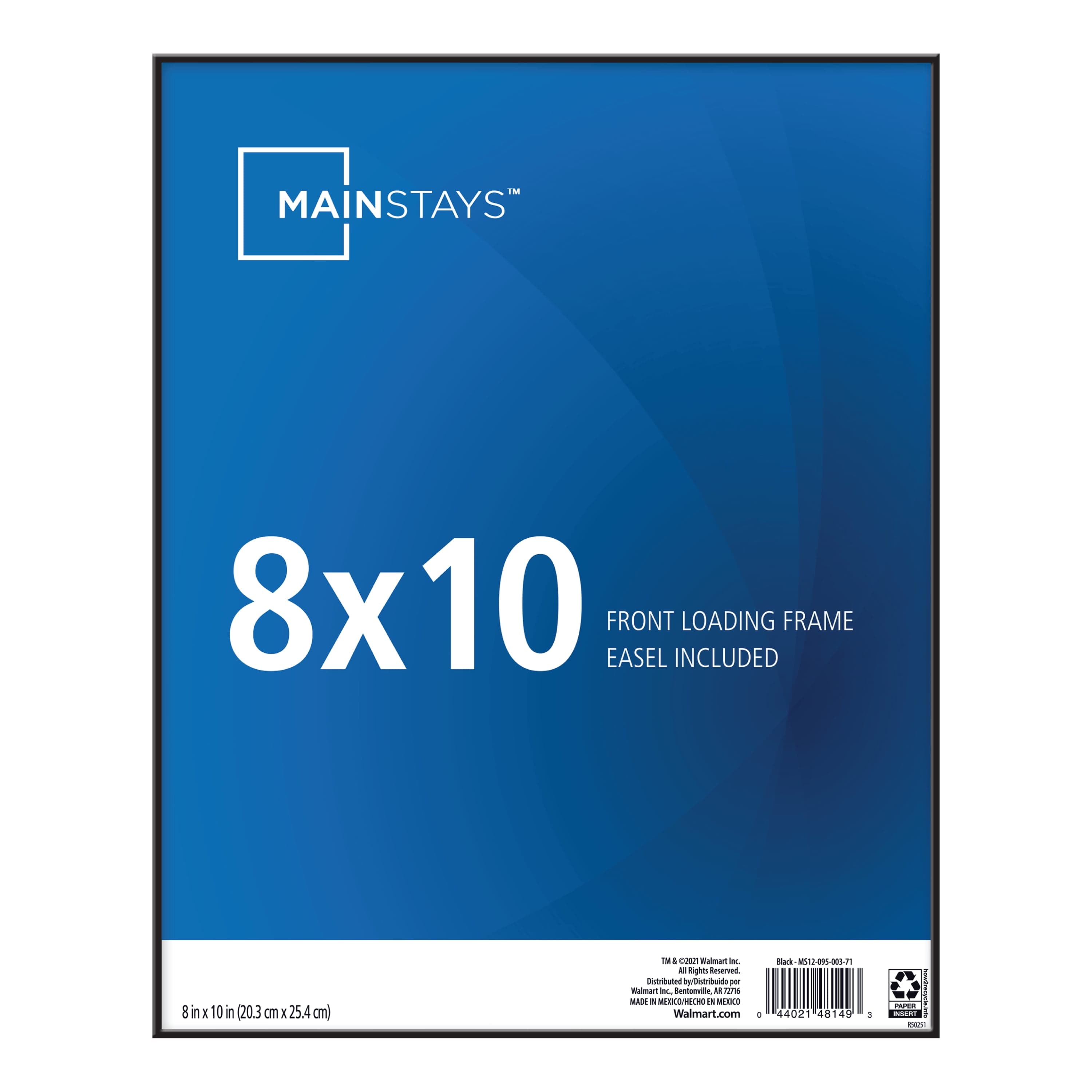 Mainstays 8x10 Front Loading Picture Frame  Black - Thumbnail 3