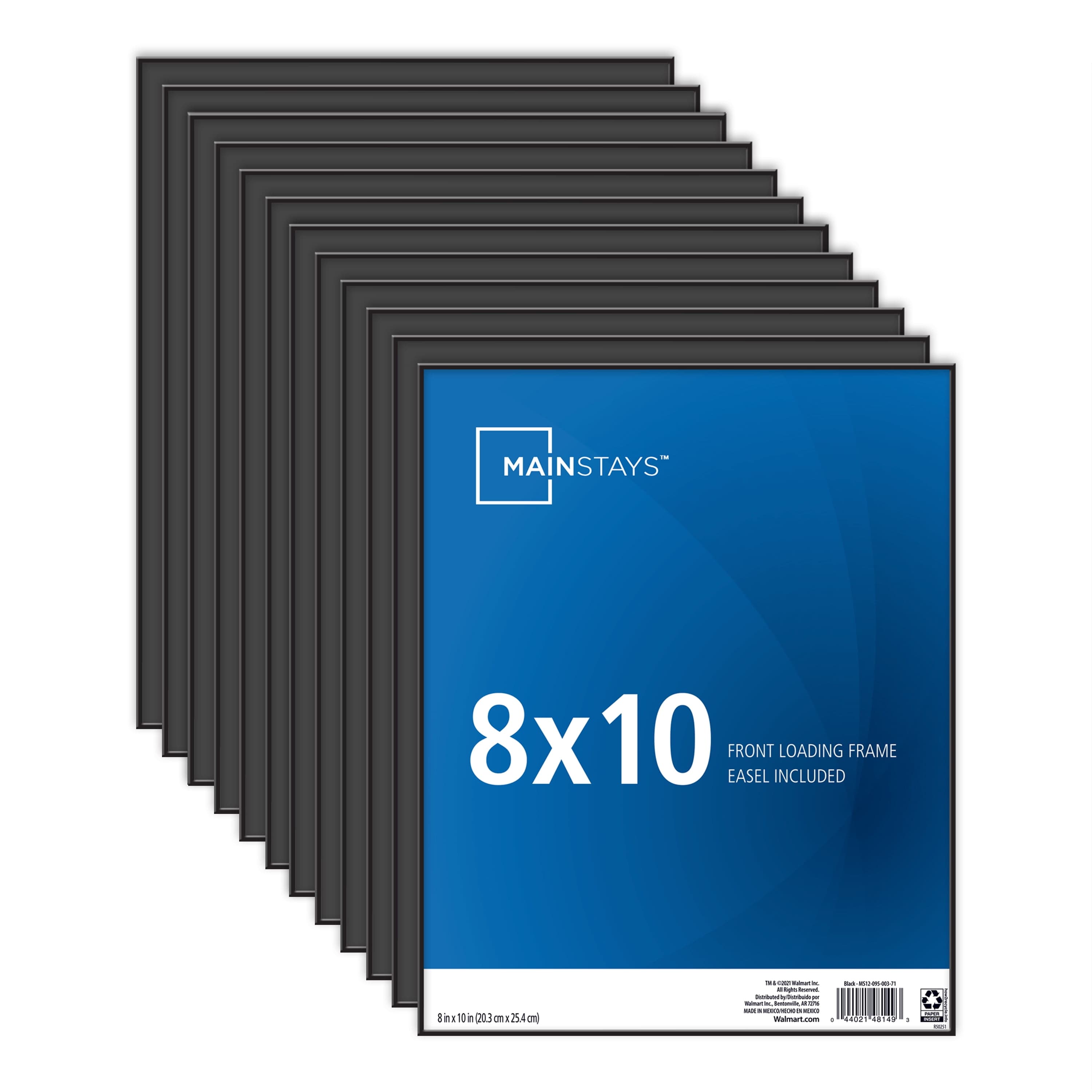 Mainstays 8x10 Front Loading Picture Frame  Black - Thumbnail 4