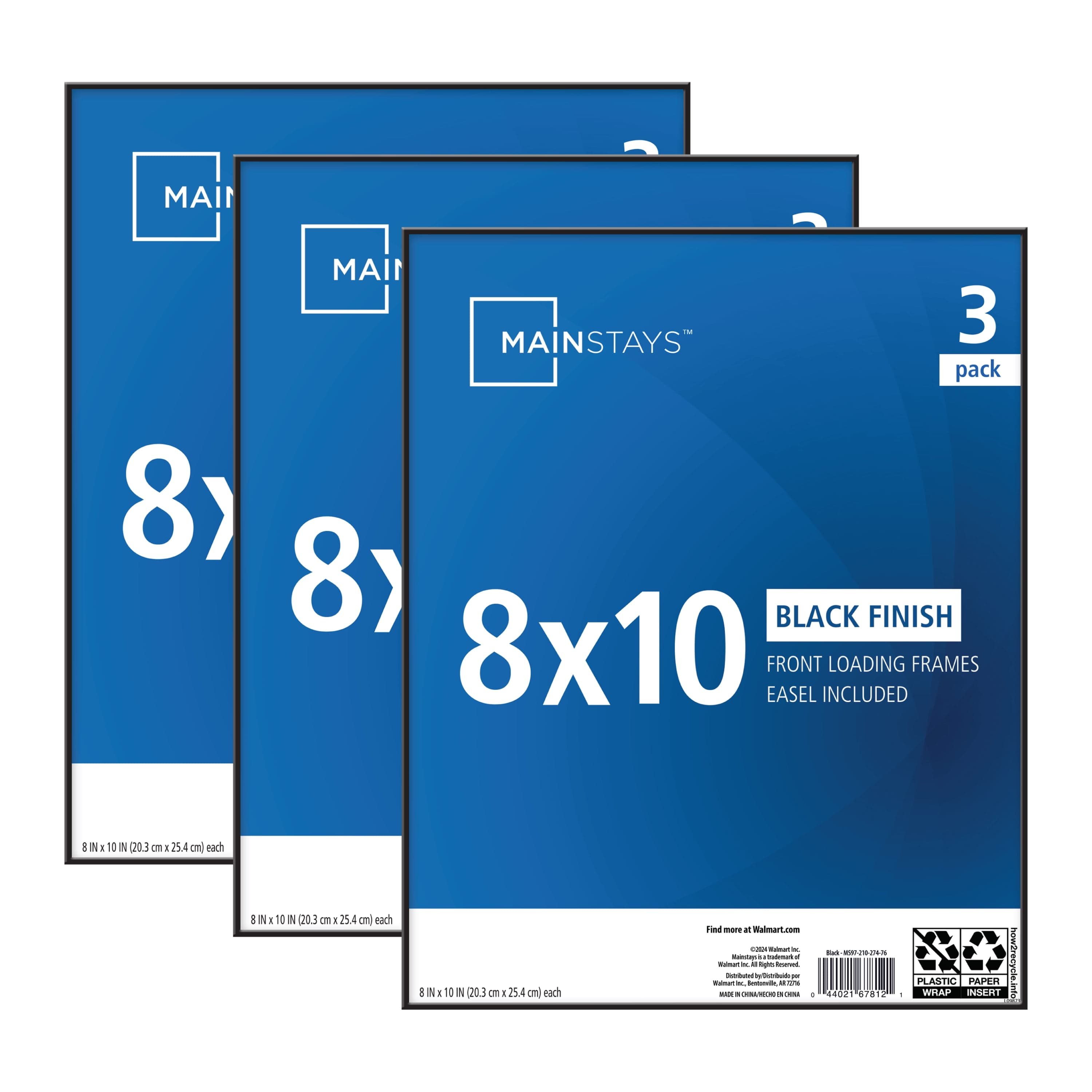 Mainstays 8x10 Front Loading Picture Frame  Black - Thumbnail 7