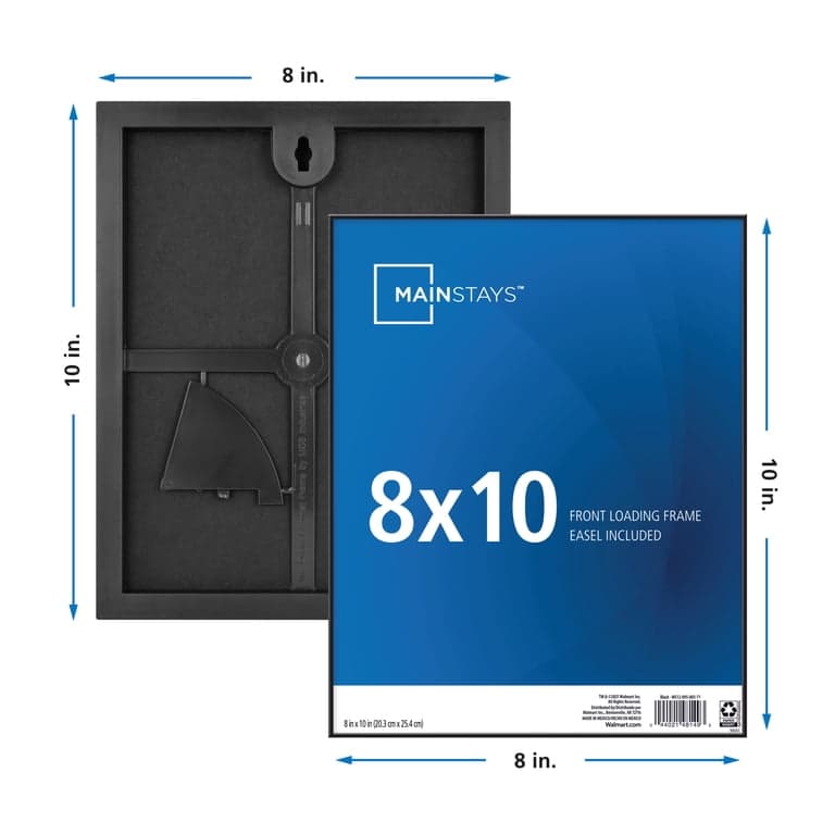 Mainstays 8x10 Front Loading Picture Frame  Black - Thumbnail 5
