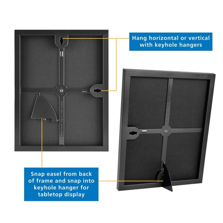 Mainstays 8x10 Front Loading Picture Frame  Black - Thumbnail 8