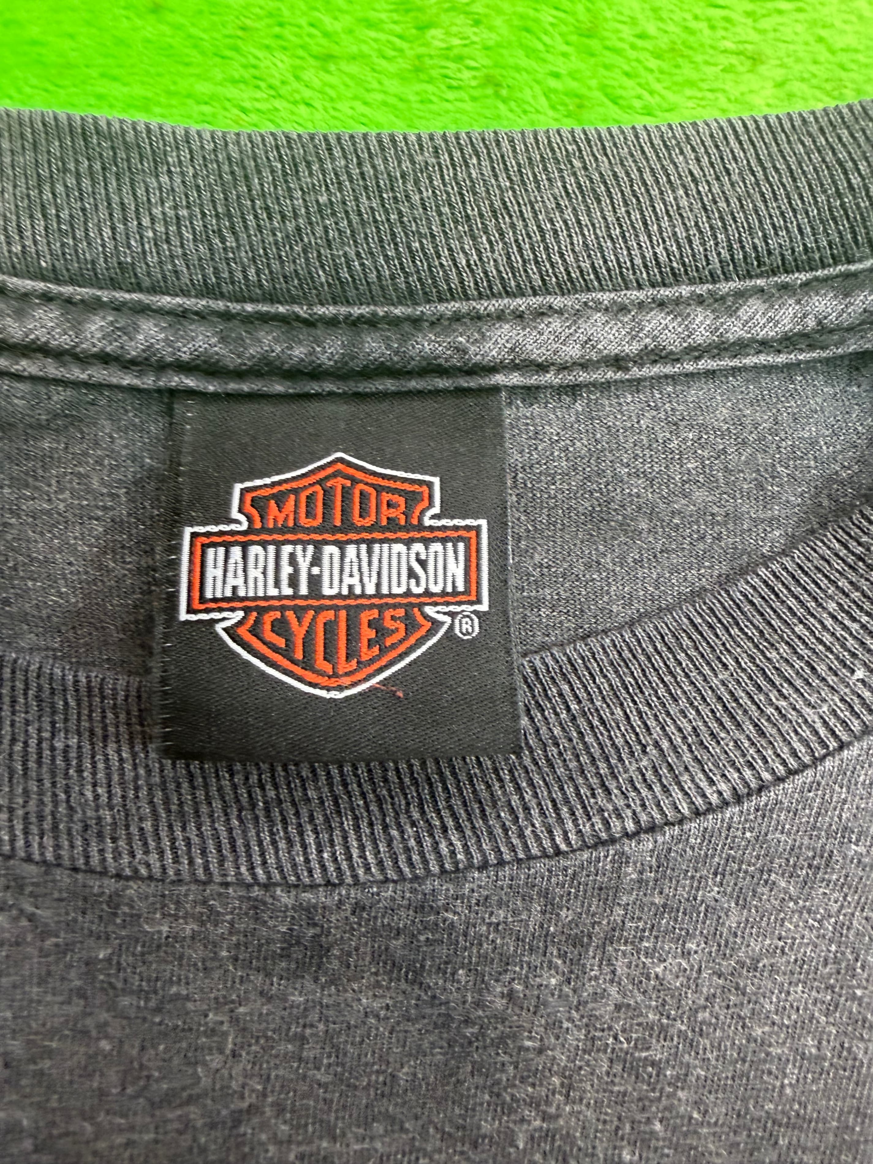 Hillbilly Harley-Davidson Gatlinburg TN Skull Chain Tee Charcoal Sz 2XL - Thumbnail 5