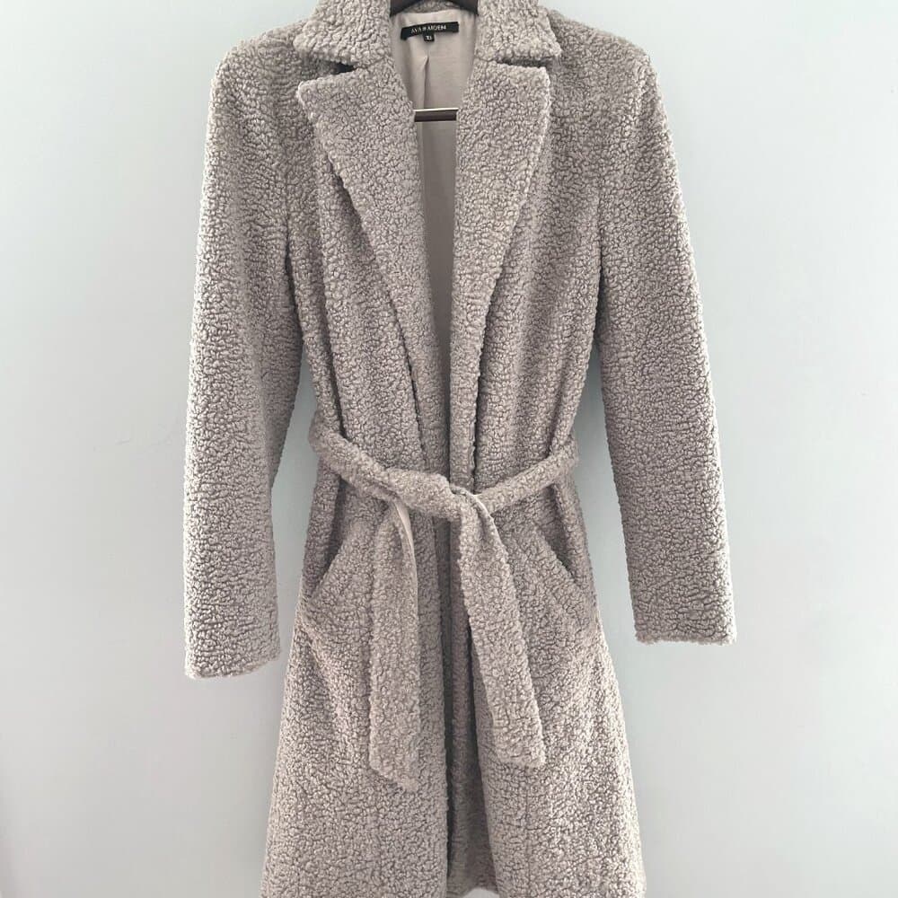 XS Ava & Aiden Boucle Long Coat - NWOT - Thumbnail 2