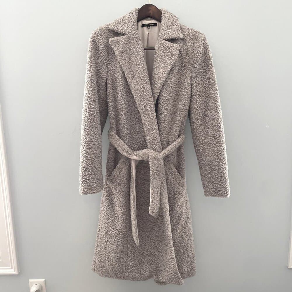 XS Ava & Aiden Boucle Long Coat - NWOT - Thumbnail 4