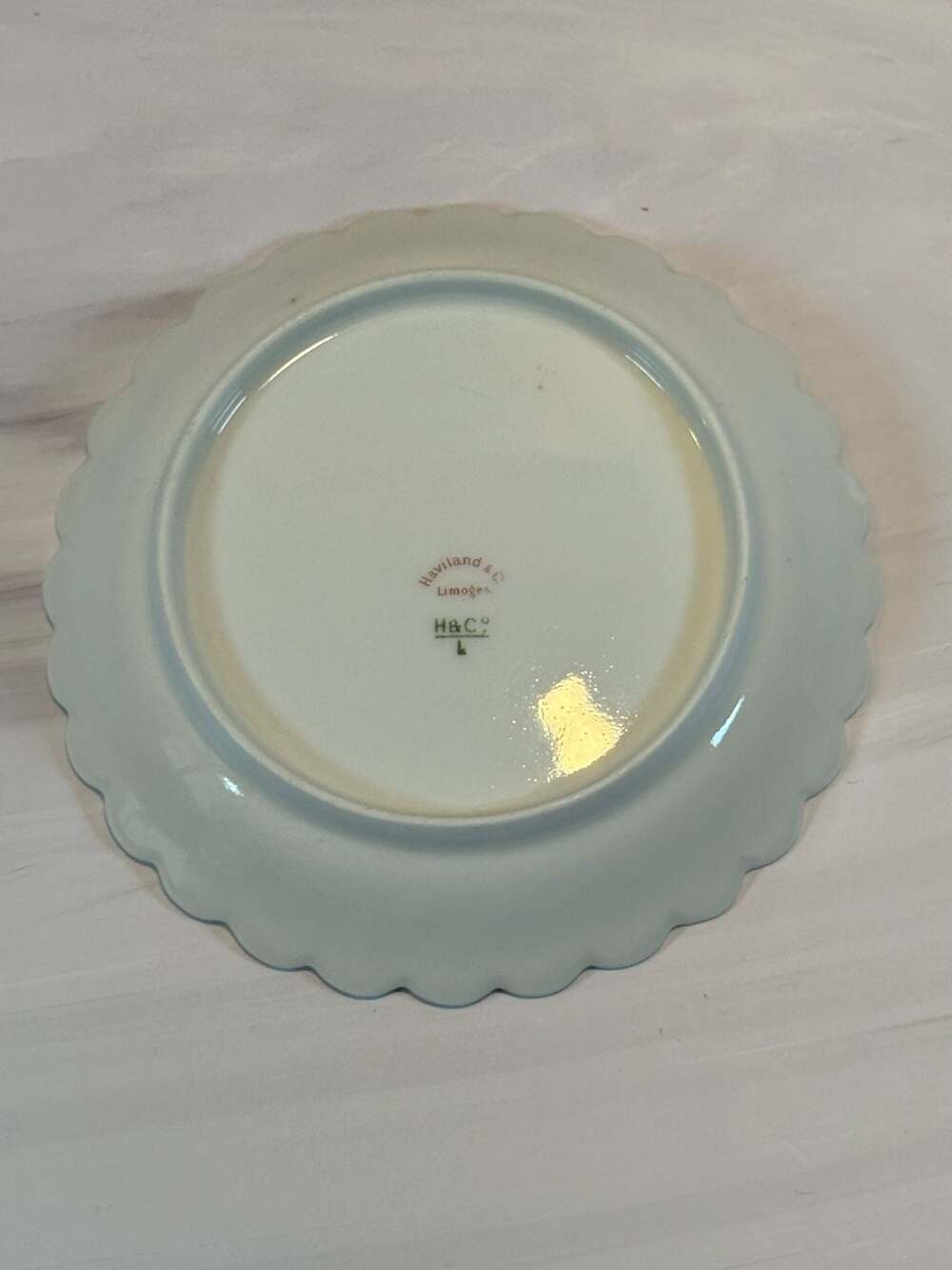 Teacup/Saucer: Haviland & Co.-Schleiger 73 Blue Cornflowers and Wheat Pattern - Thumbnail 4