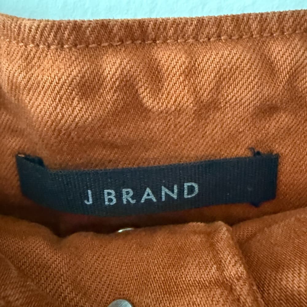 J BRAND SUKEY CROP Wide Leg Pants HIGH WAISTED Stretch Raw Hem - Thumbnail 6