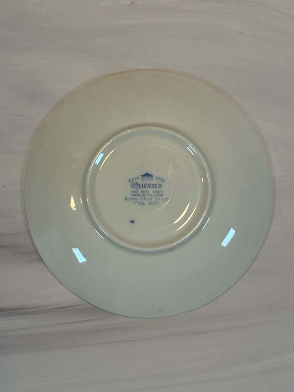 Rosina Fine Bone China Tea Cup & Saucer England "Centenary Dear" - Thumbnail 5