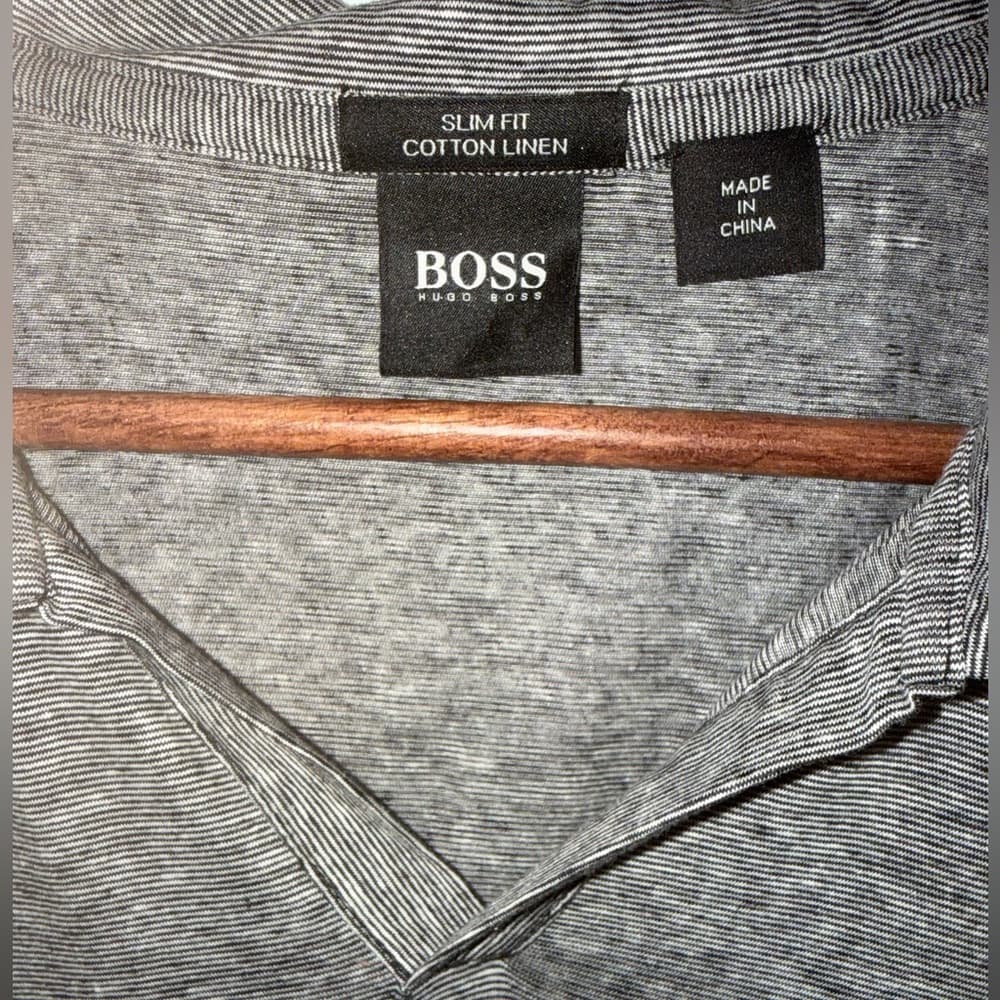 BOSS Hugo Boss Men’s Gray Polo Shirt (XL) - Thumbnail 2