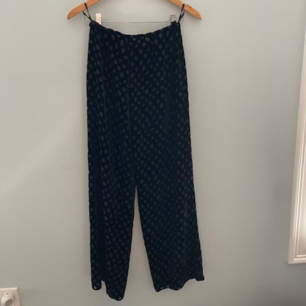 Vintage Armani Collezioni Velvet Wide Leg Pants - Size 4
