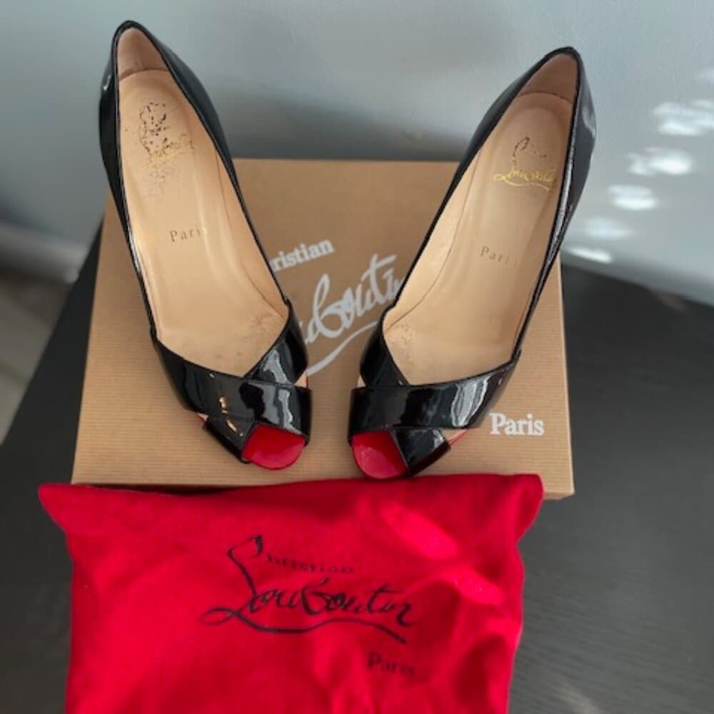Christian Louboutin Shelley 90 Patent Calf Size 6.5 - Thumbnail 4