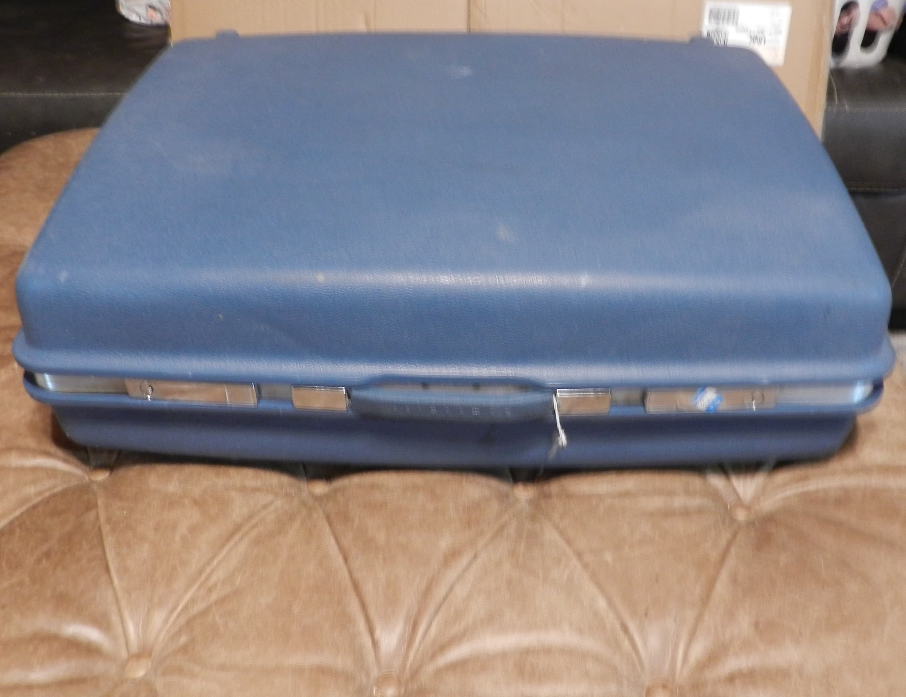 Vintage Samsonite Saturn Hard Shell Blue Suitcase 25"x20"x8  (N91J) - Thumbnail 6