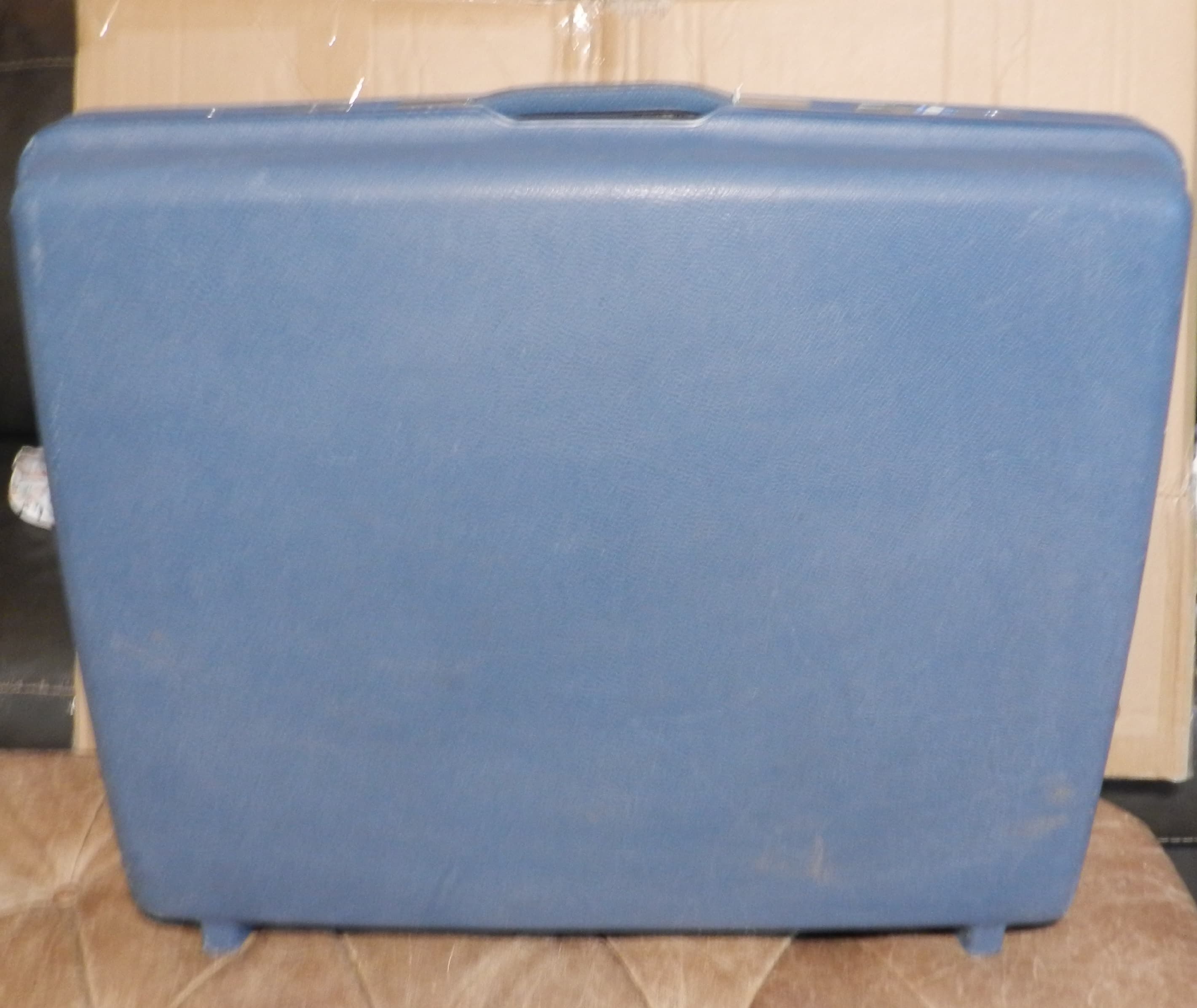Vintage Samsonite Saturn Hard Shell Blue Suitcase 25"x20"x8  (N91J) - Thumbnail 2