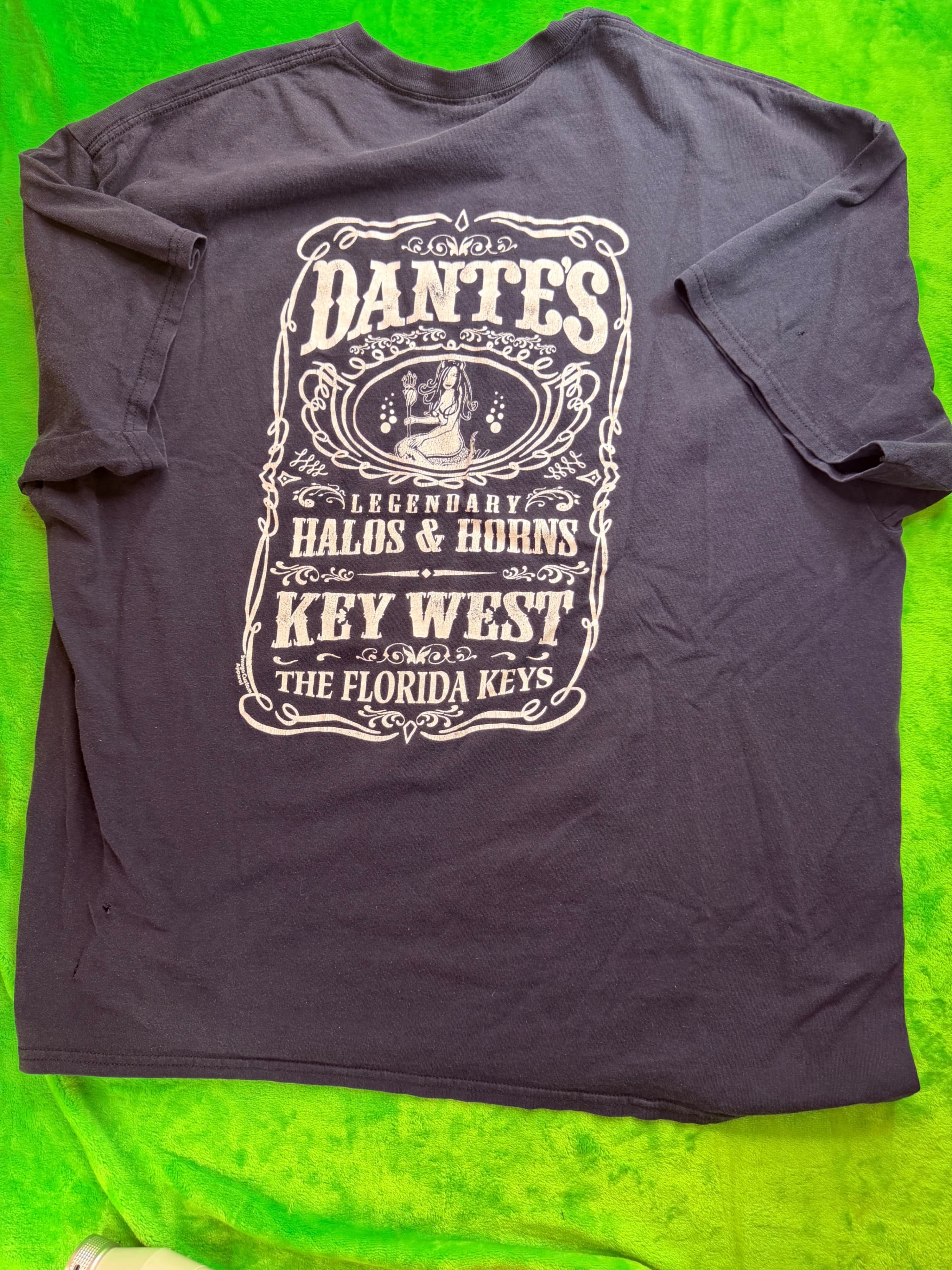 Dante's Halos & Horns Key West Florida Mermaid Tee Navy 2XL - Thumbnail 2
