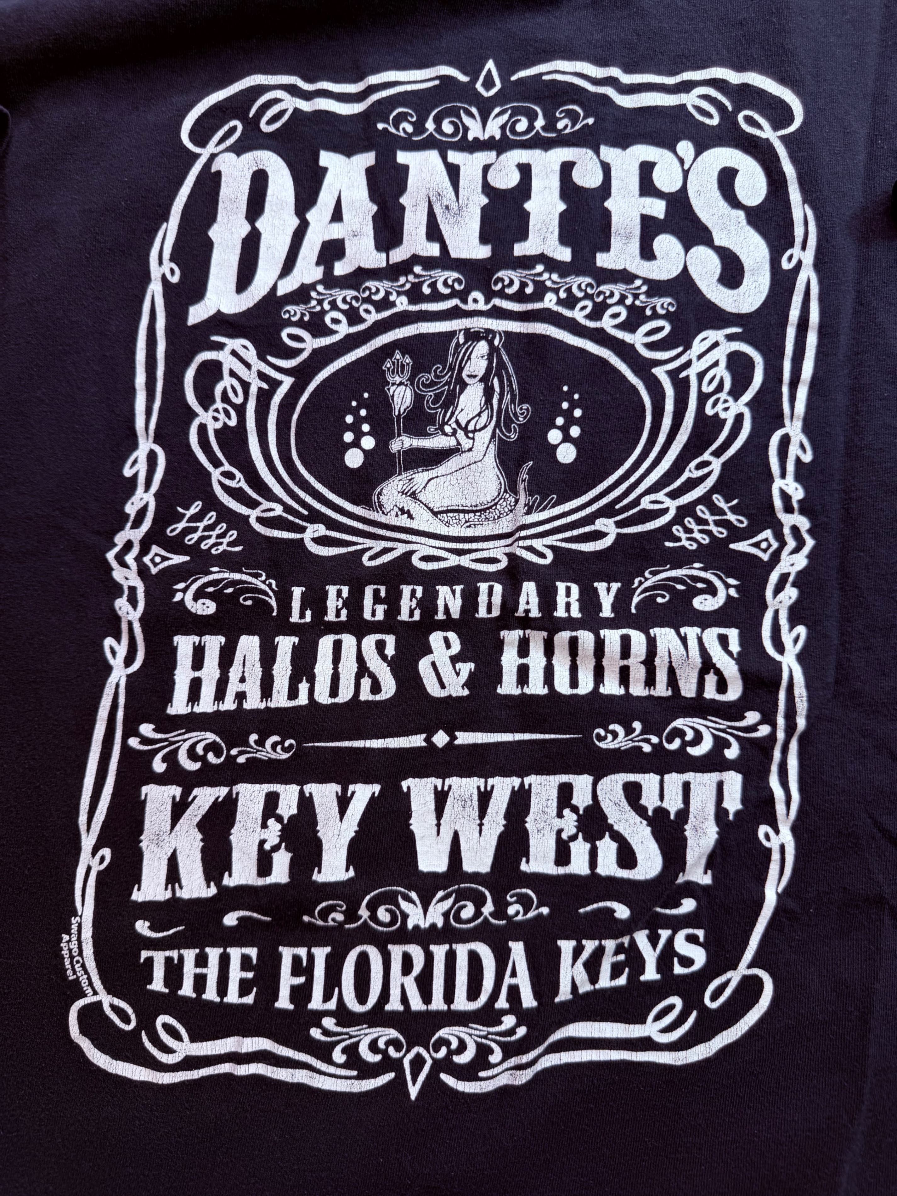 Dante's Halos & Horns Key West Florida Mermaid Tee Navy 2XL - Thumbnail 10