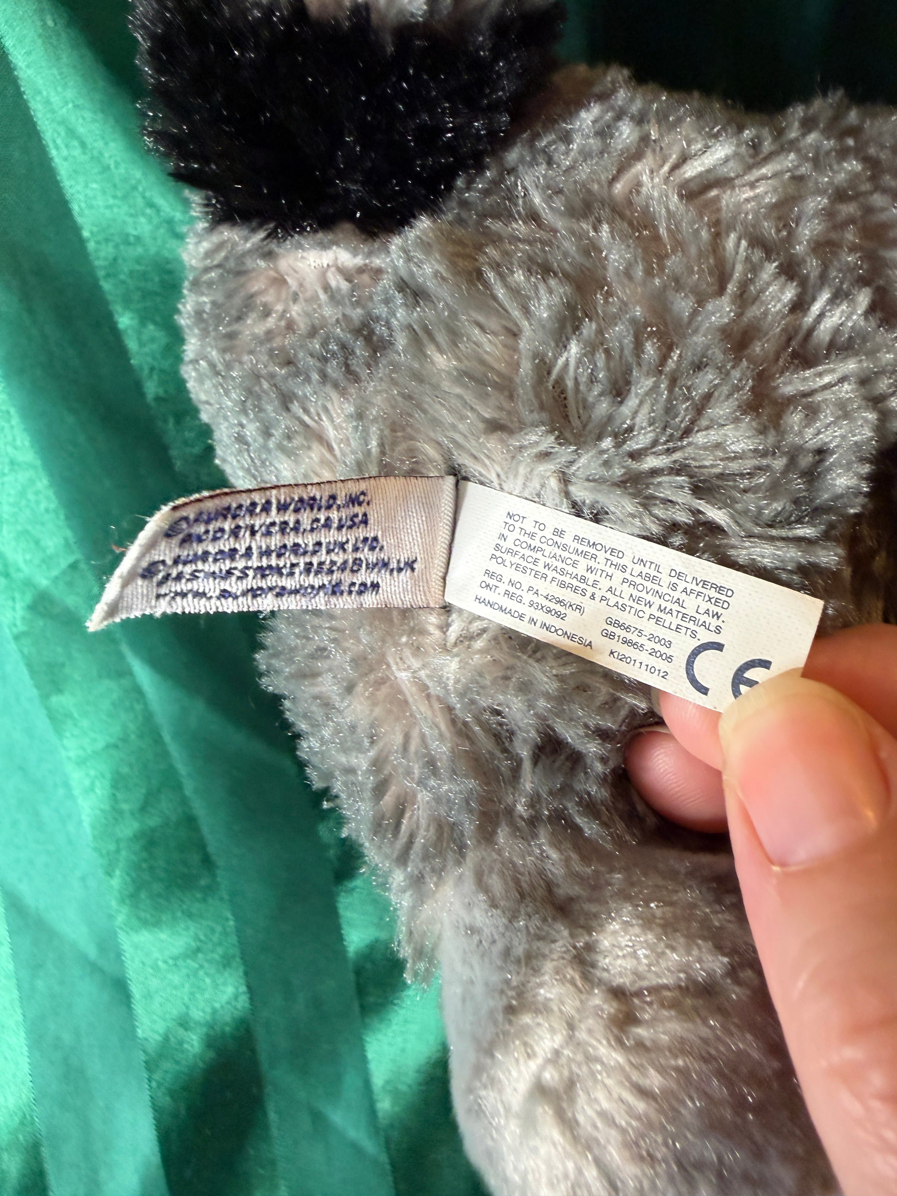 Aurora Raccoon Plush Toy Soft Stuffed Animal - Thumbnail 5