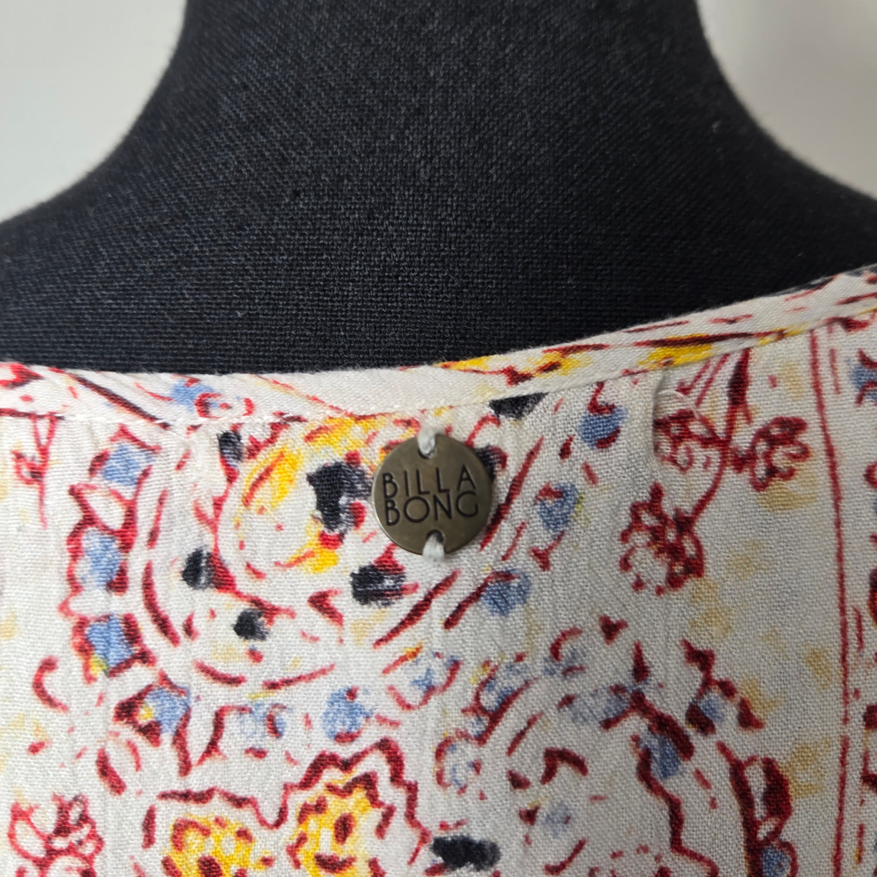 Boho Paisley Print Tunic Dress with Tassels Size M - Thumbnail 10
