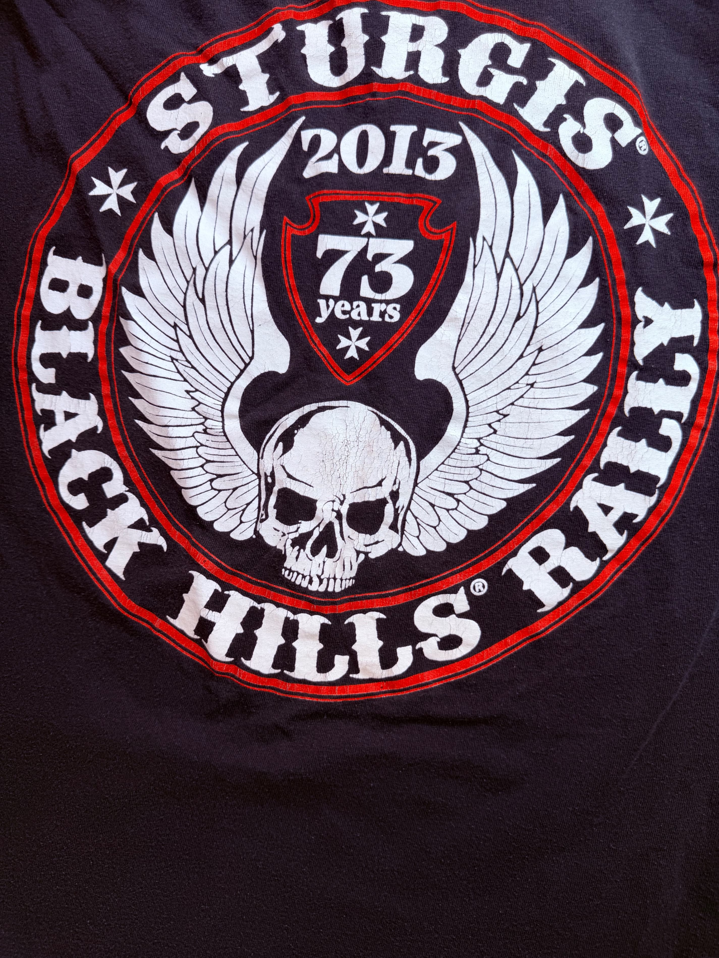 Sturgis Black Hills Rally 2013 73rd Annual Skull Tee Sz 2XL - Thumbnail 5