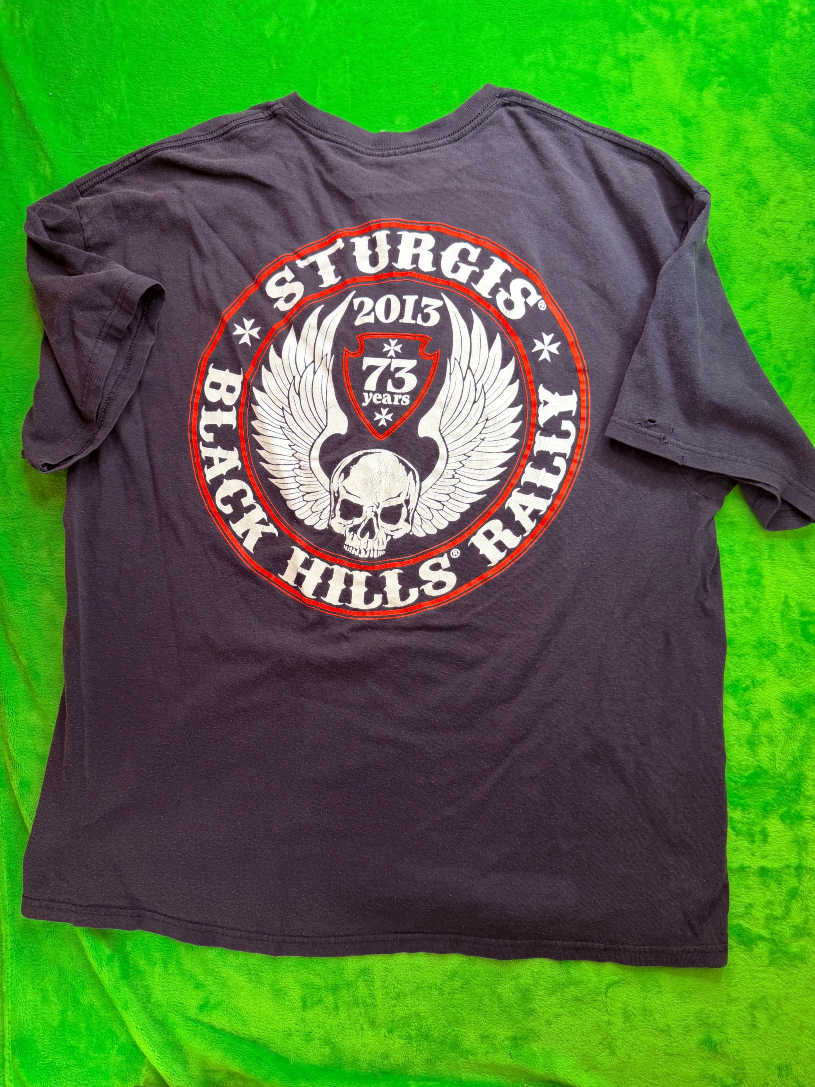 Sturgis Black Hills Rally 2013 73rd Annual Skull Tee Sz 2XL - Thumbnail 6