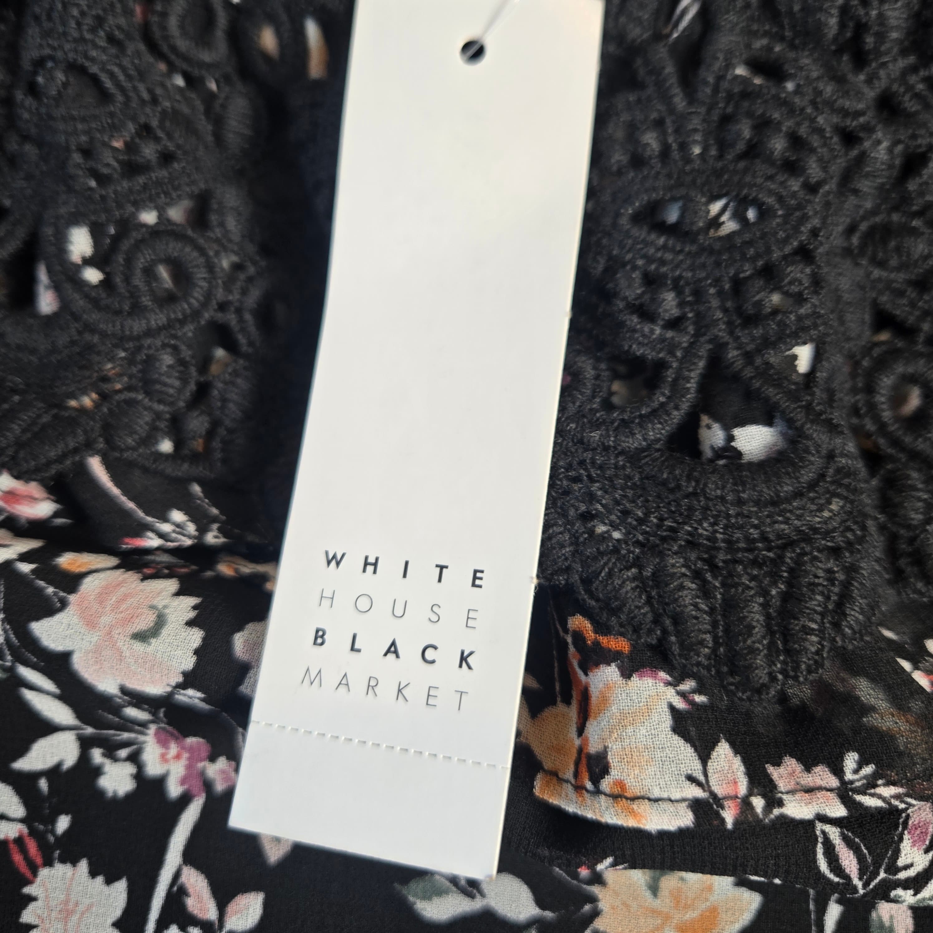White House Black Market Floral Off-Shoulder Top NWT Size SP - Thumbnail 6